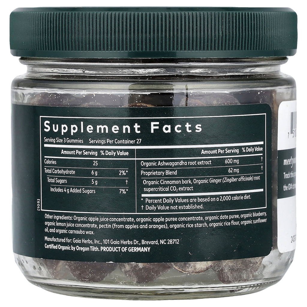 Gaia Herbs, Ashwagandha Gummies, Apple Cinnamon, 81 Vegan Gummies