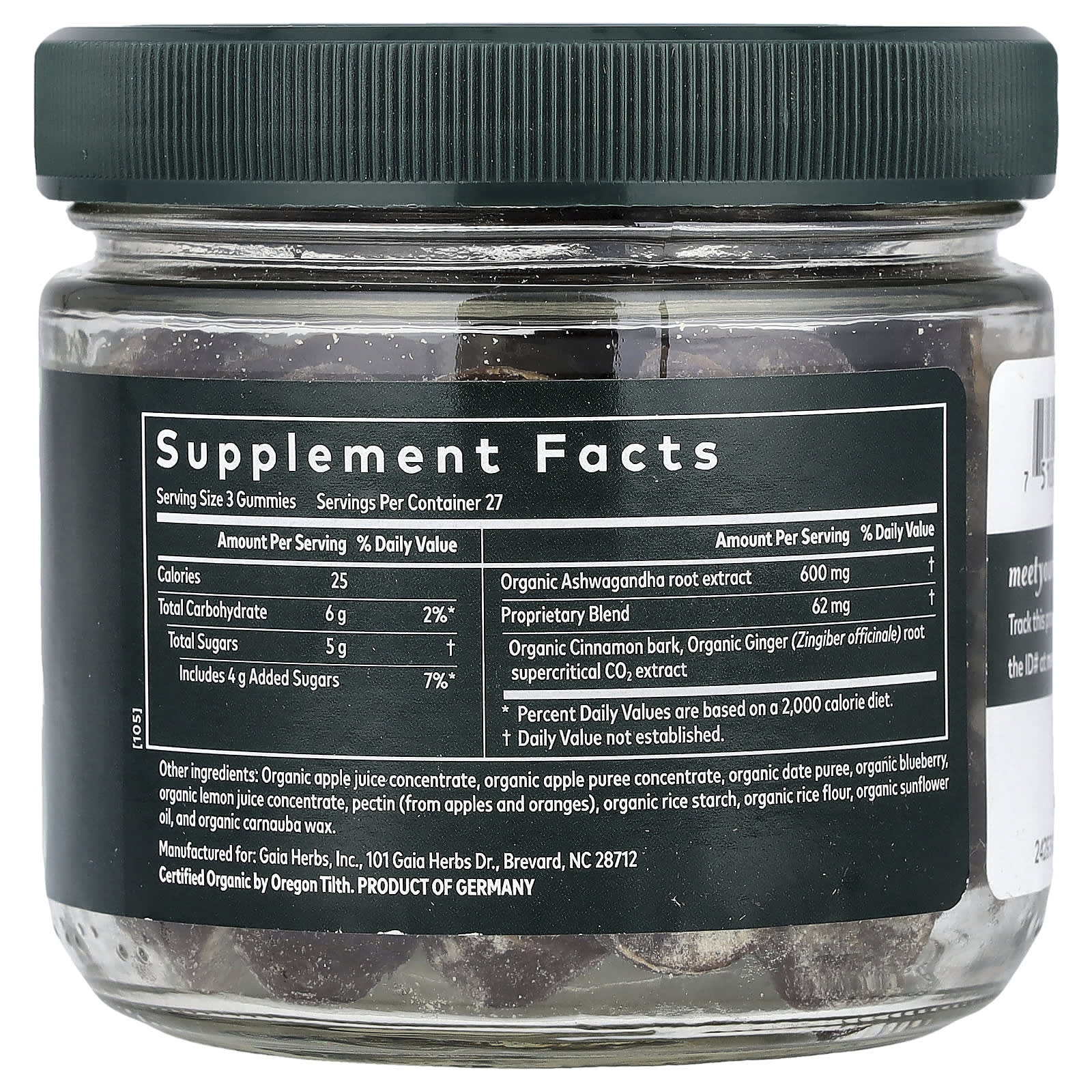 Gaia Herbs, Ashwagandha Gummies, Apple Cinnamon, 81 Vegan Gummies