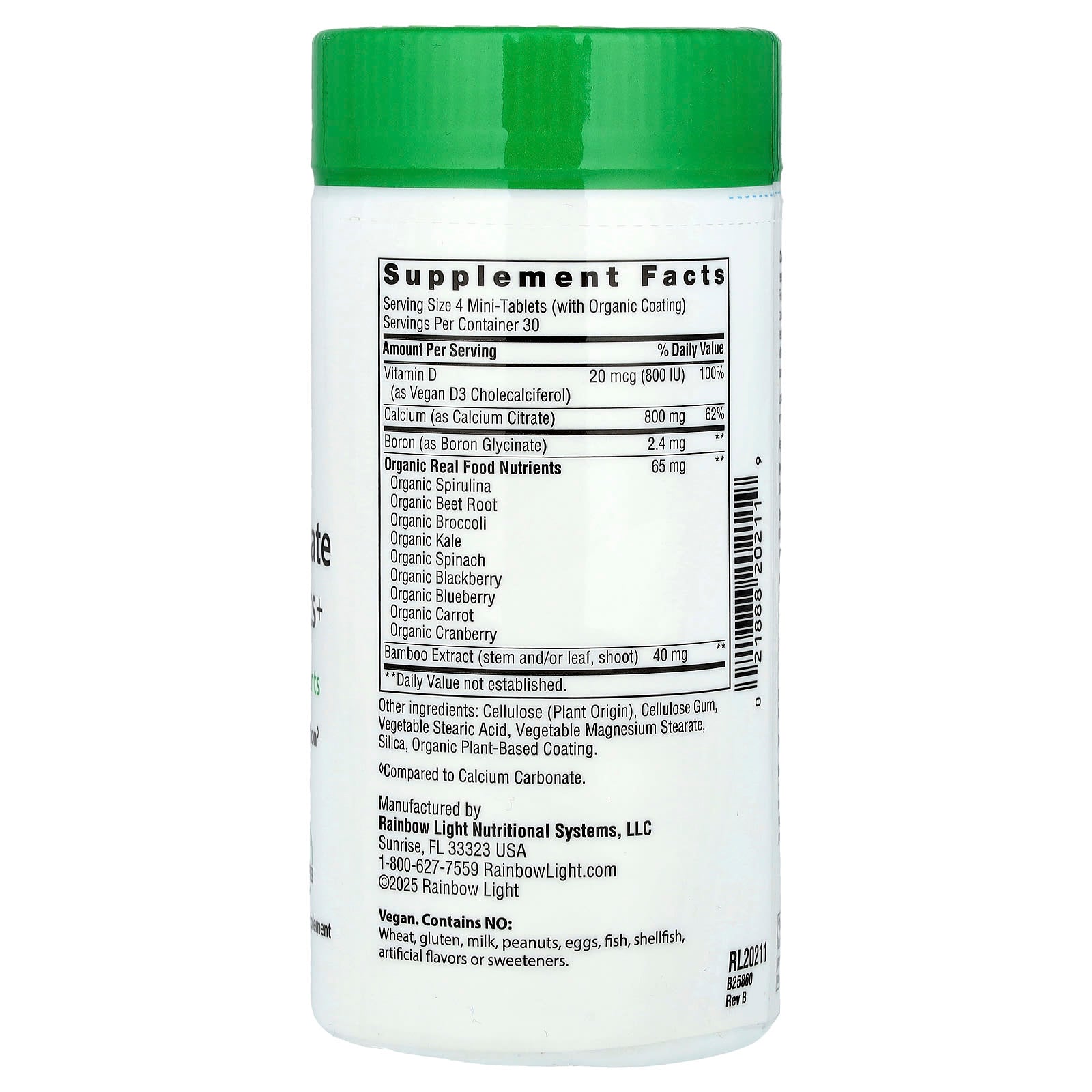 Rainbow Light, Calcium Citrate Mini-Tablets+, 120 Mini-Tablets