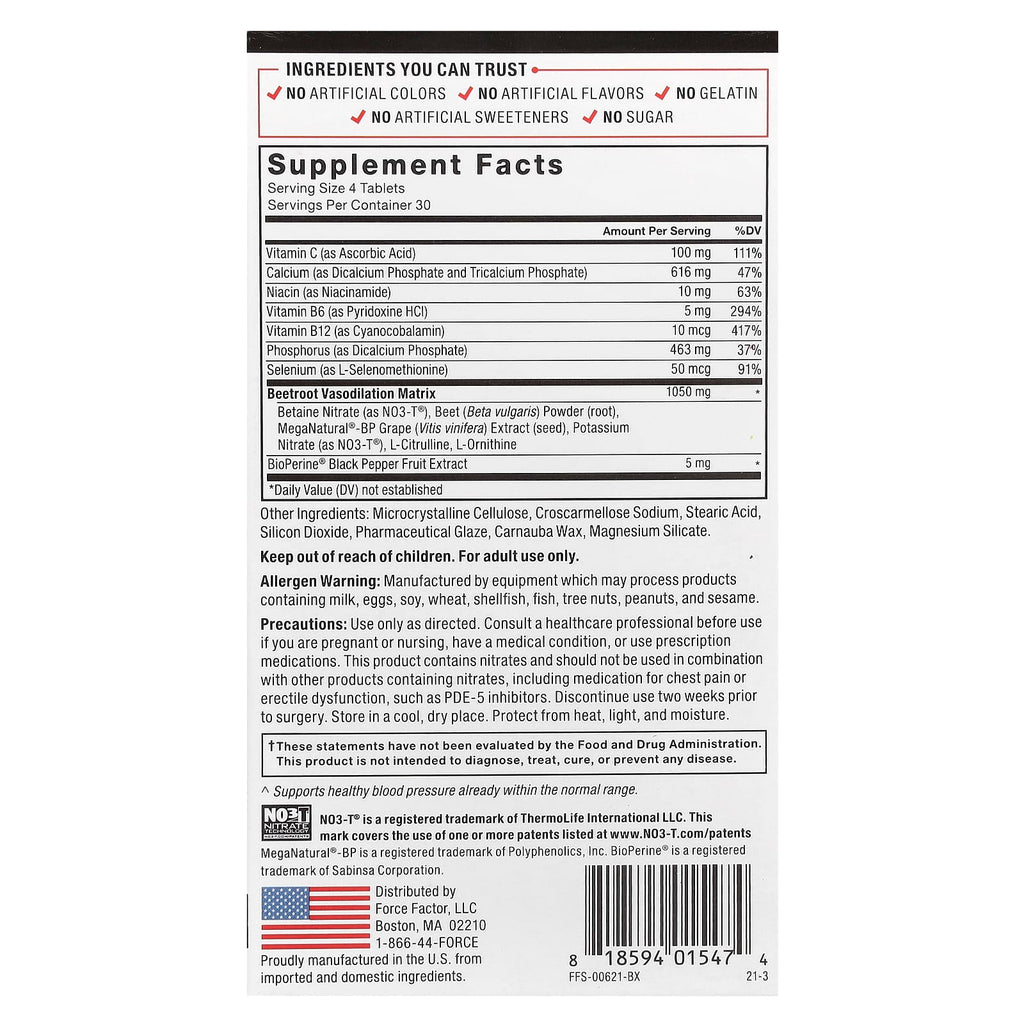 Force Factor, Total Beets™, Powerful Circulation Support, 120 Tablets