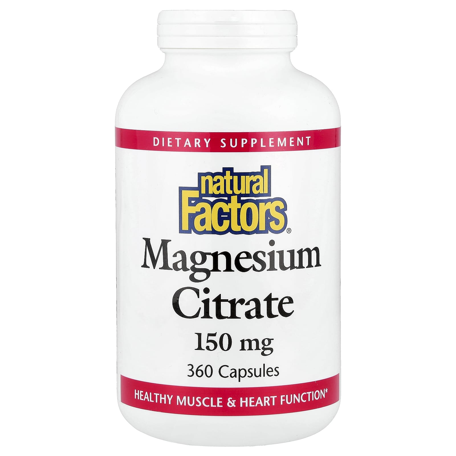 Natural Factors, Magnesium Citrate, 150 mg, 360 Capsules