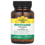 Country Life, Benfotiamine with Thiamin, 150 mg, 60 Vegan Capsules