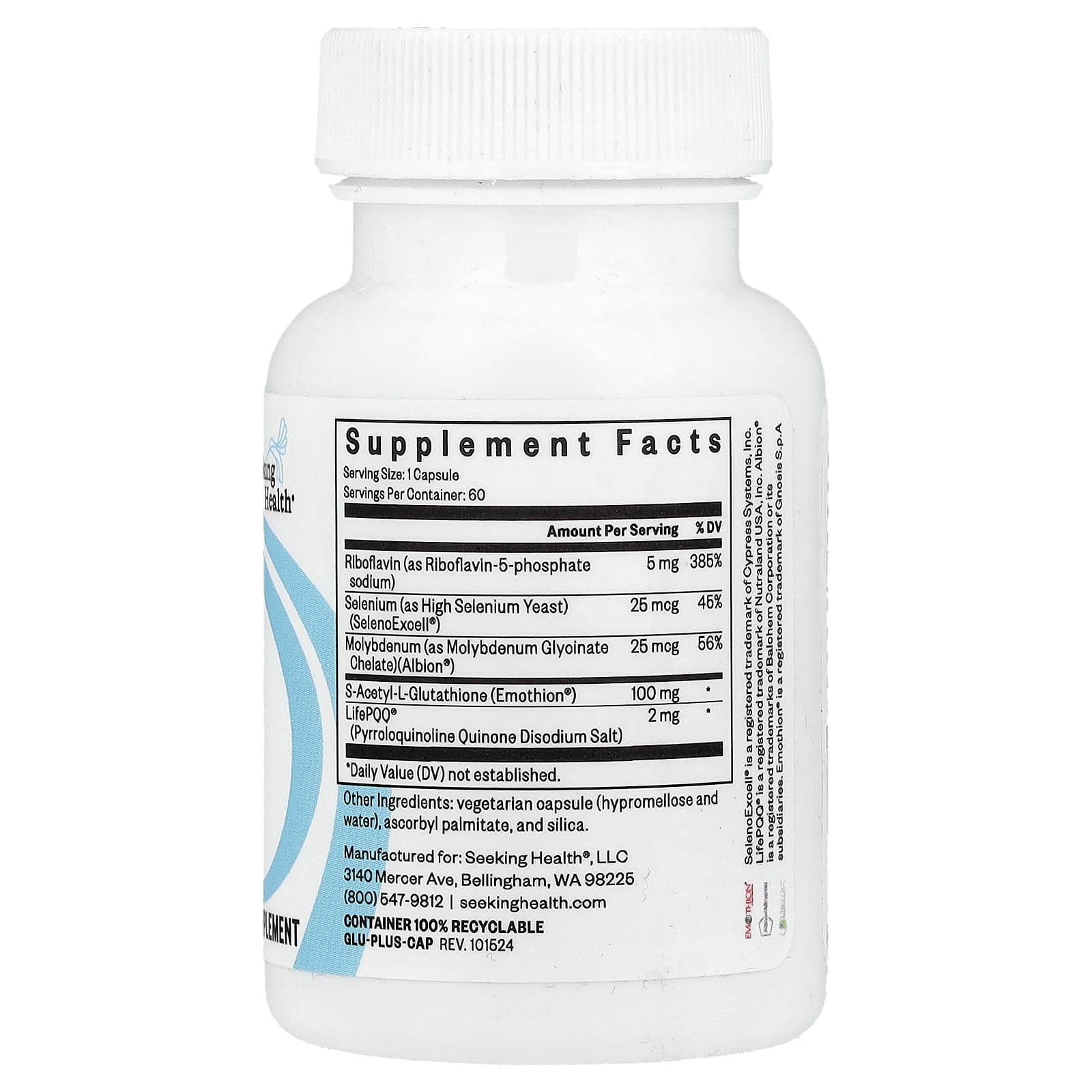 Seeking Health, Glutathione Plus With CoFactors, 60 Capsules