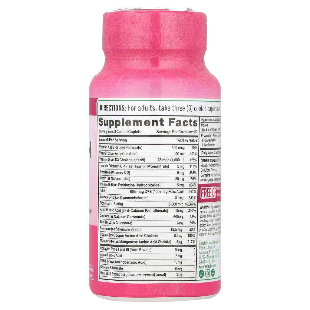 Nature's Truth, Ultra Hair, Skin & Nails Plus Biotin, 60 Coated Caplets