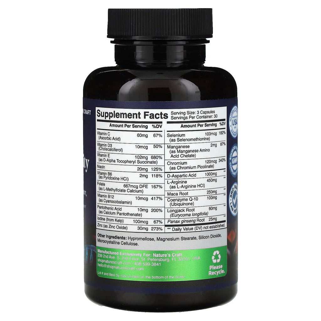 Nature's Craft, Male Fertility Support, 90 Capsules