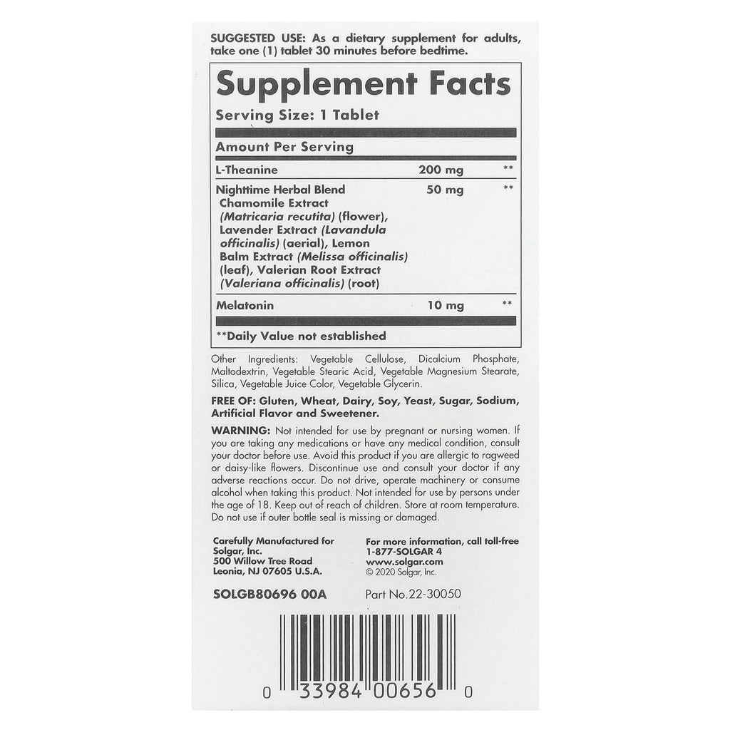 Solgar, Sleep, Triple Action, 60 Tri-Layered Tablets