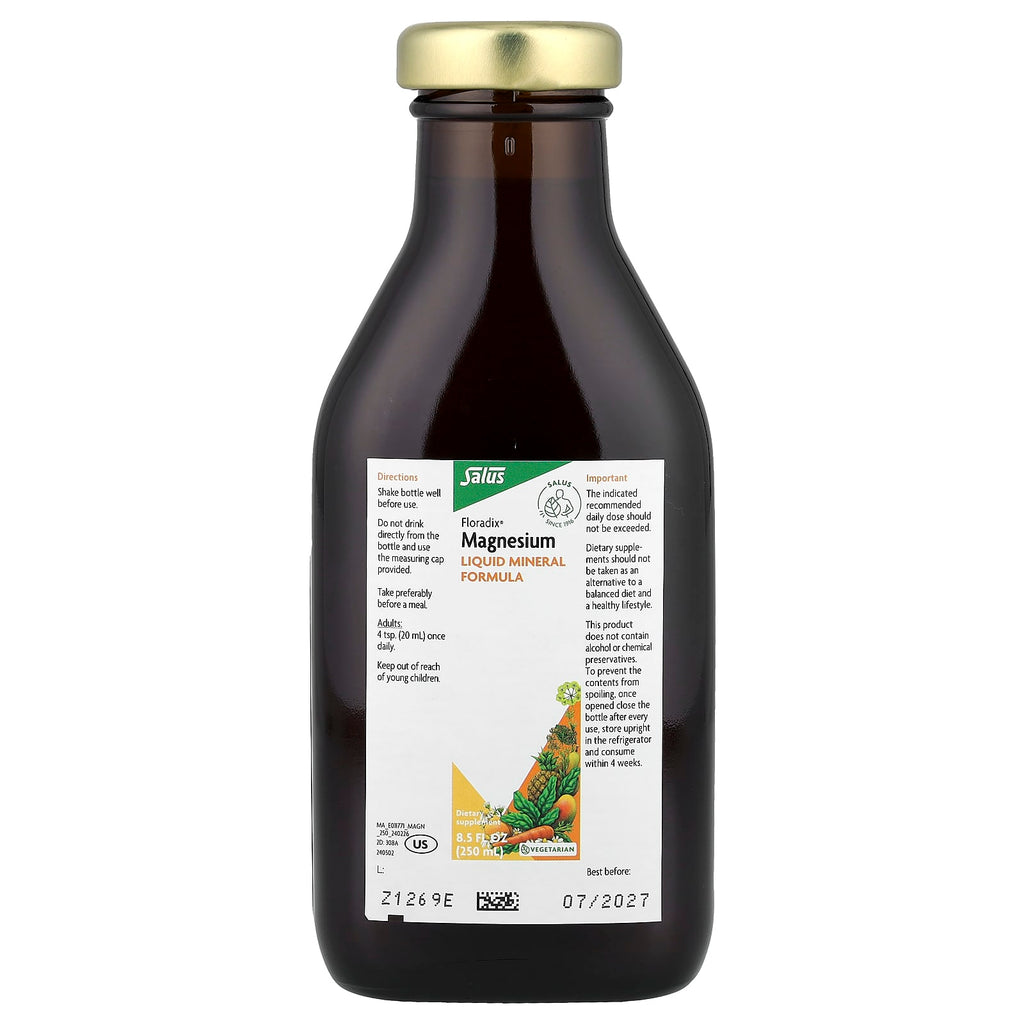 Floradix, Floradix®, Magnesium, Liquid Mineral Formula, 8.5 fl oz (250 ml)