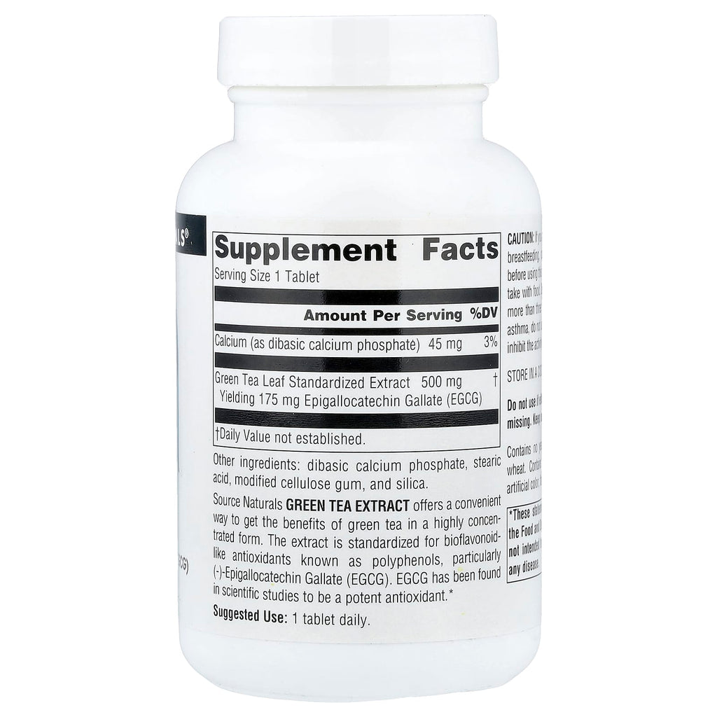 Source Naturals, Green Tea Extract, 500 mg, 120 Tablets