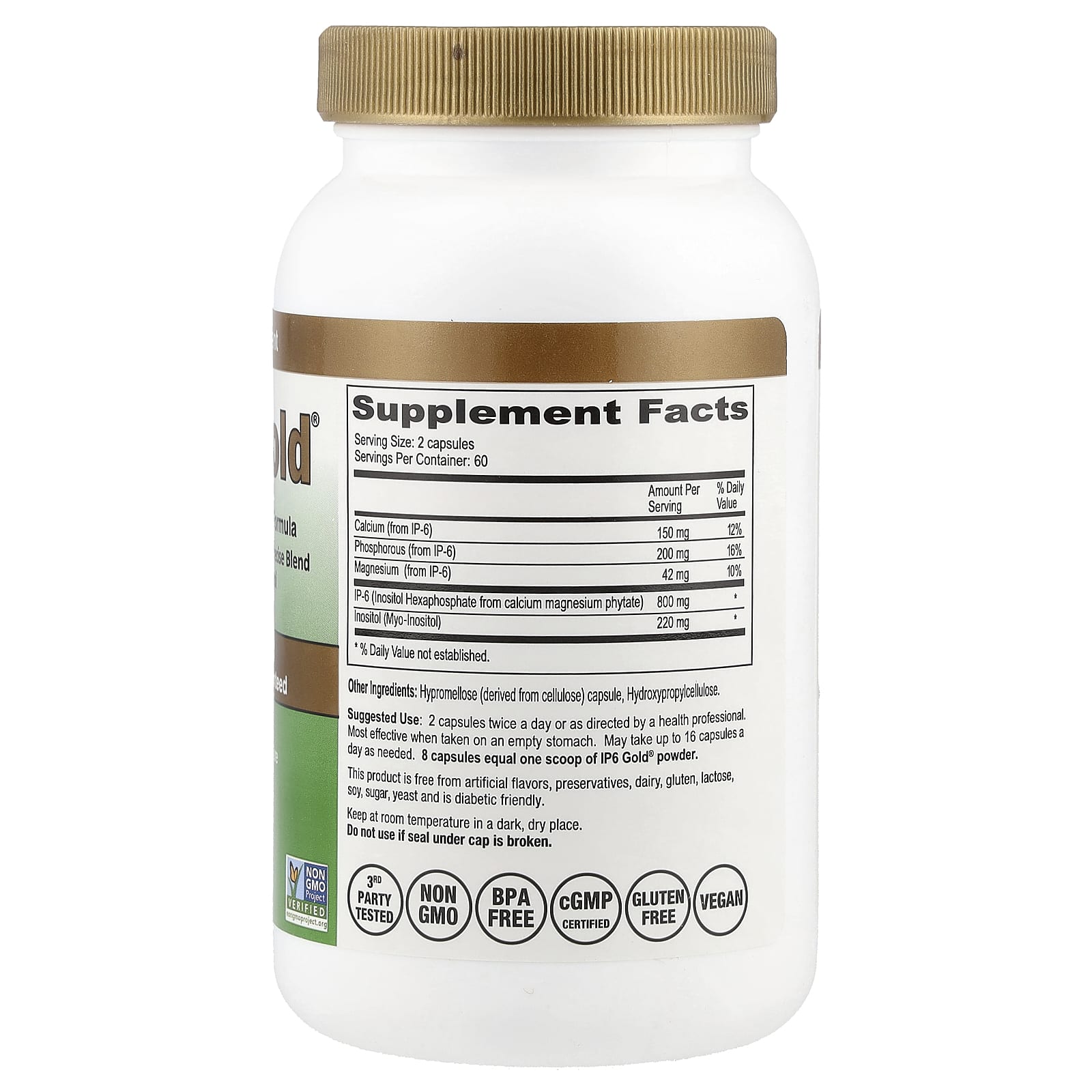 IP-6 International, IP6 Gold®, Immune Support Formula, 120 Vegetarian Capsules