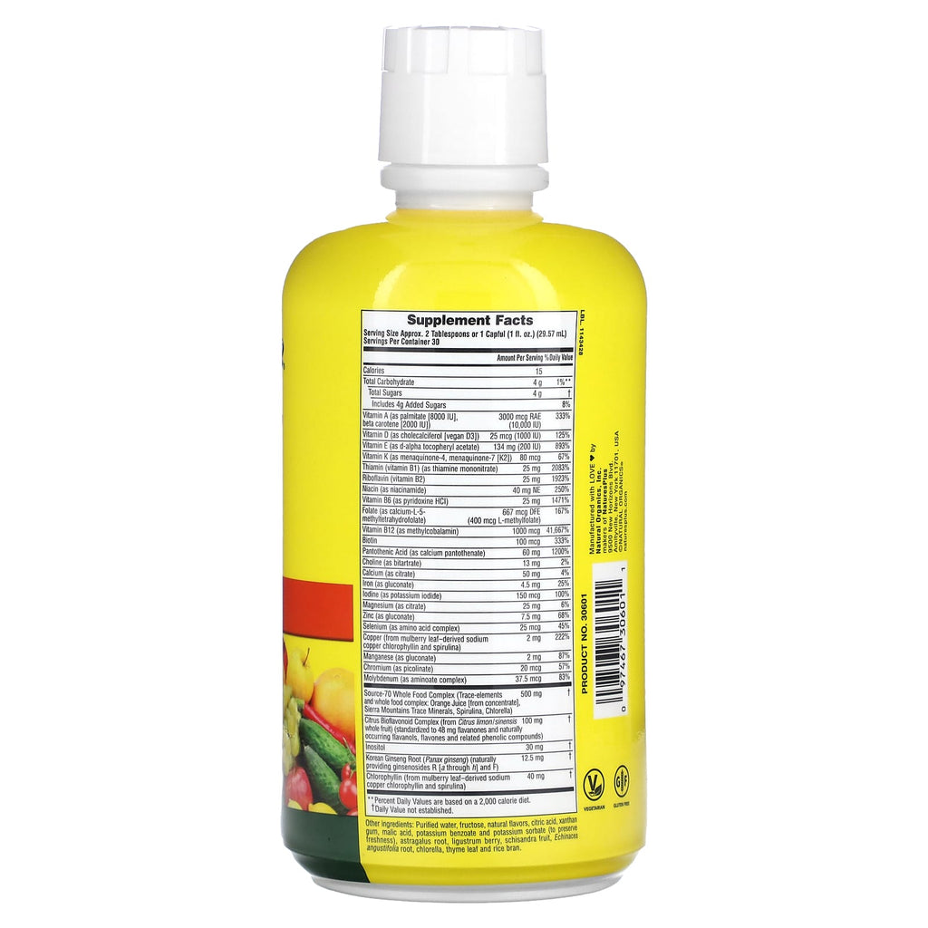 NaturesPlus, Source of Life, Liquid Multivitamin & Mineral Supplement, Tropical Fruit, 30 fl oz (887.10 ml)