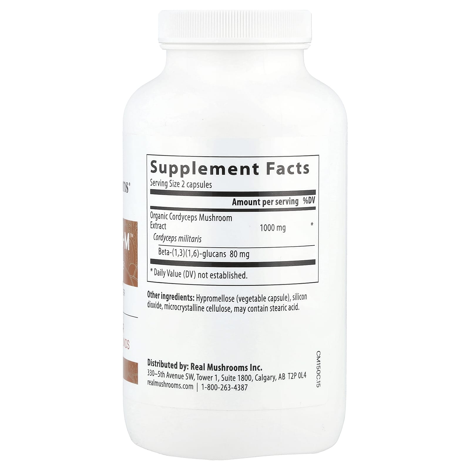 Real Mushrooms, Cordyceps-M™, Mushroom Extract Powder, 300 Capsules