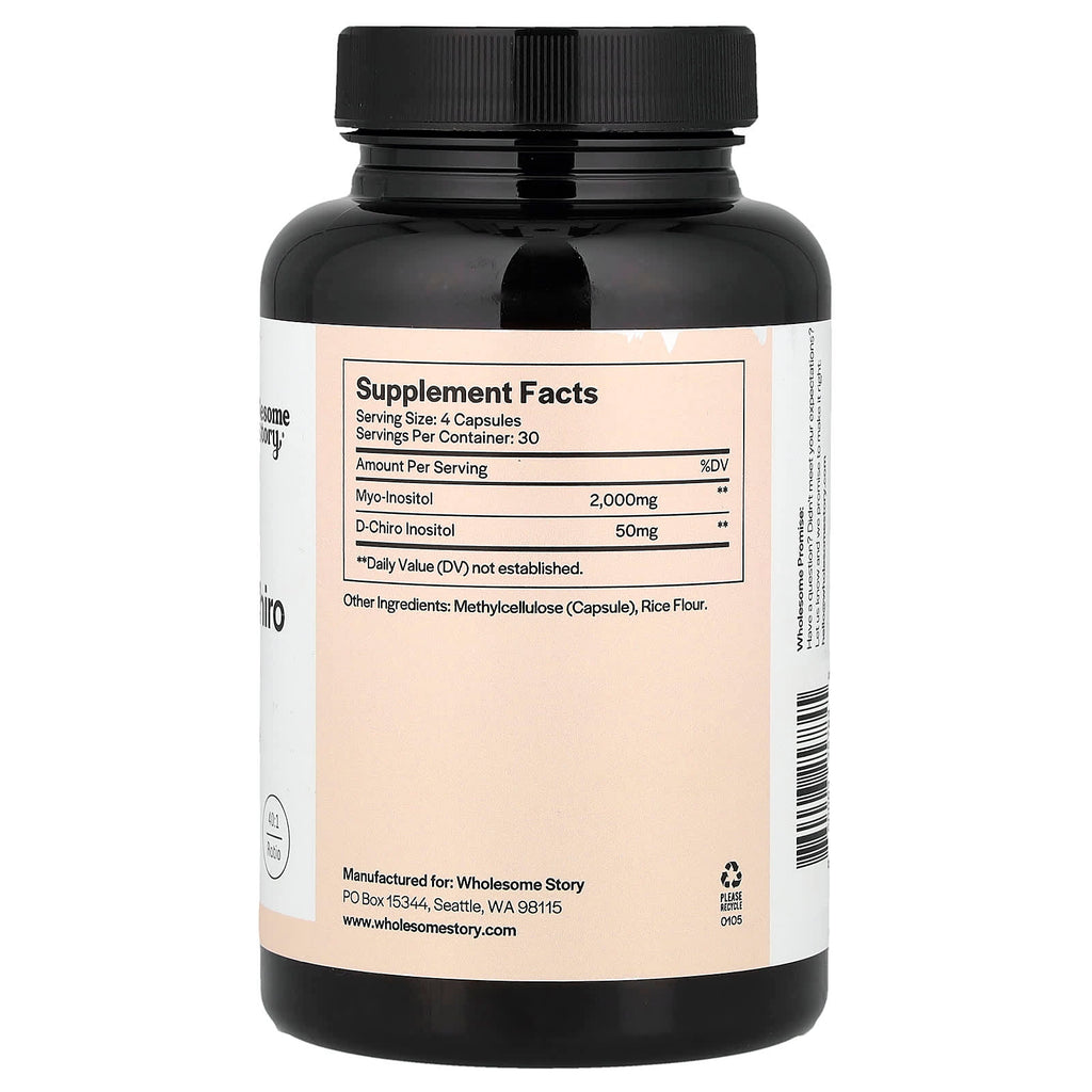 Wholesome Story, Myo & D-Chiro Inositol, 120 Vegetarian Capsules