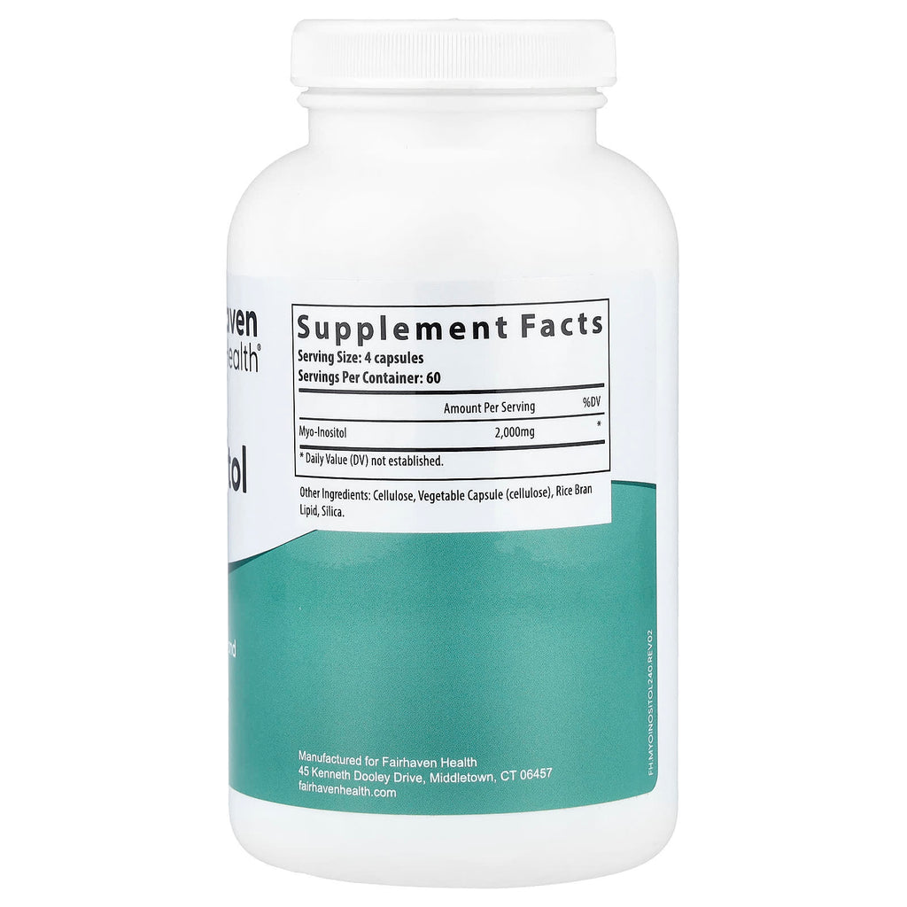 Fairhaven Health, Myo-Inositol, 240 Capsules (500 mg per Capsule)