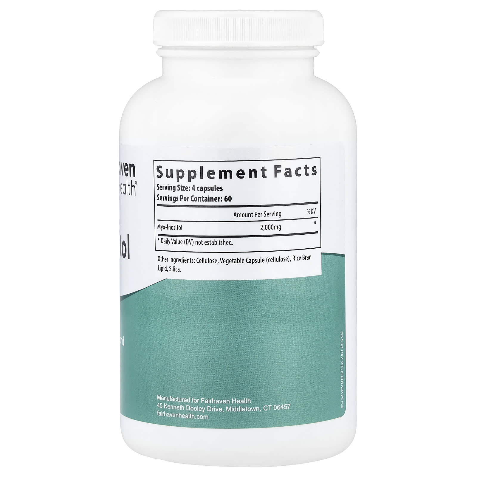 Fairhaven Health, Myo-Inositol, 240 Capsules (500 mg per Capsule)