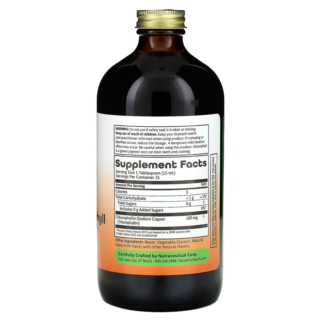 Dynamic Health, Liquid Chlorophyll, Natural Spearmint, 16 fl oz (473 ml)