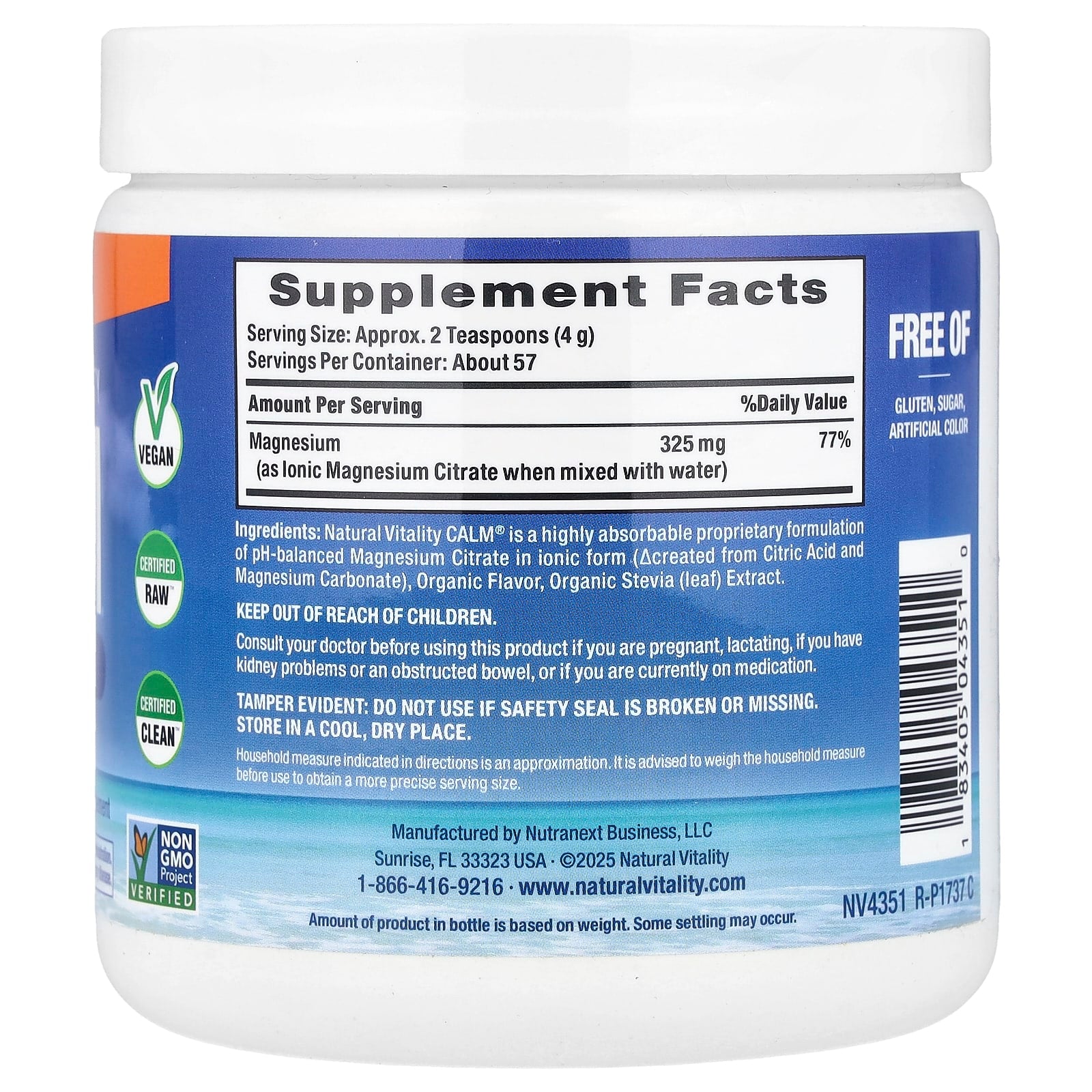 Natural Vitality, CALM®, Relaxing Drink Mix, Orange, 8 oz (227 g)