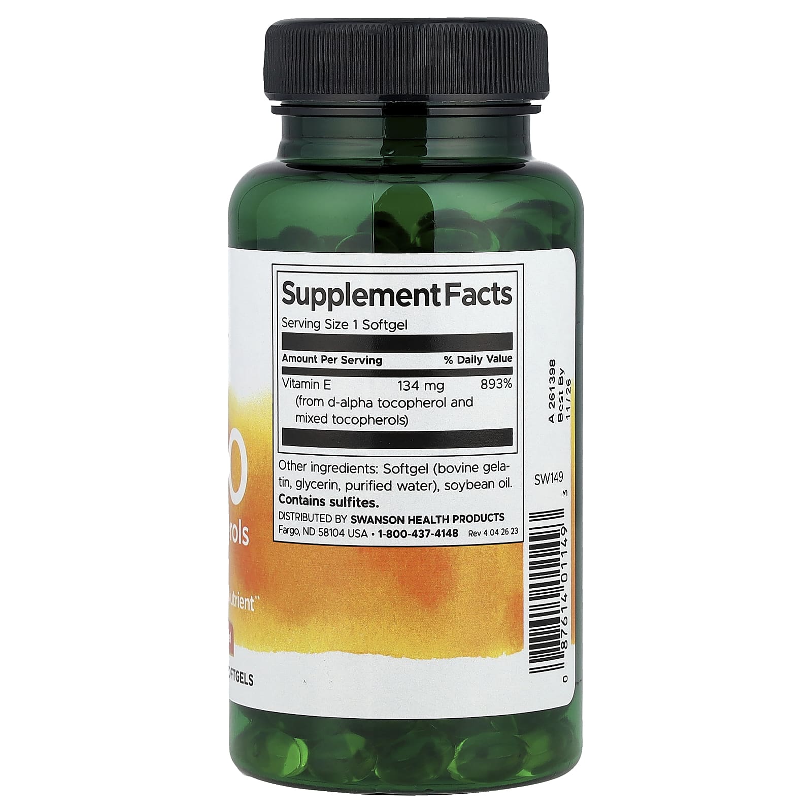 Swanson, E-200 Mixed Tocopherols, 134 mg (200 IU), 250 Softgels