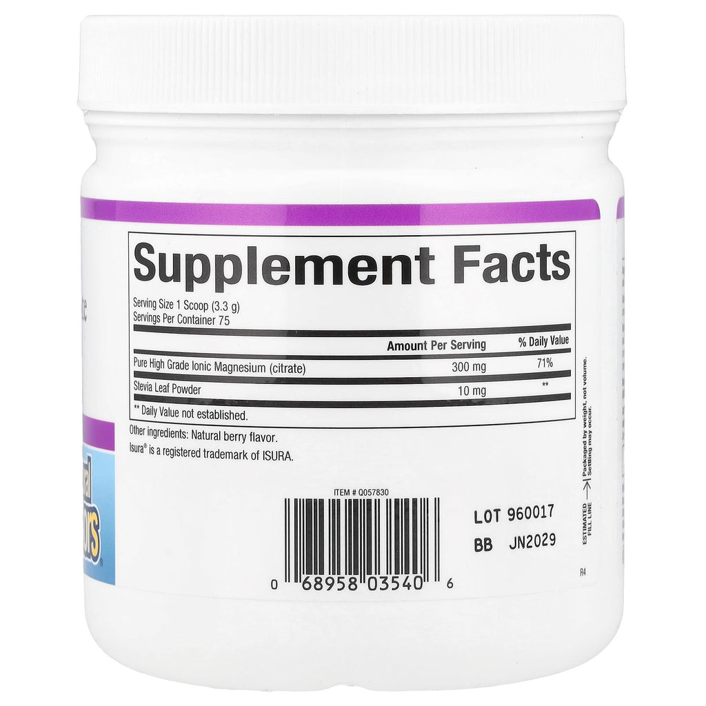 Natural Factors, Stress-Relax®, Magnesium Citrate Powder, Berry Drink Mix, 8.8 oz (250 g)