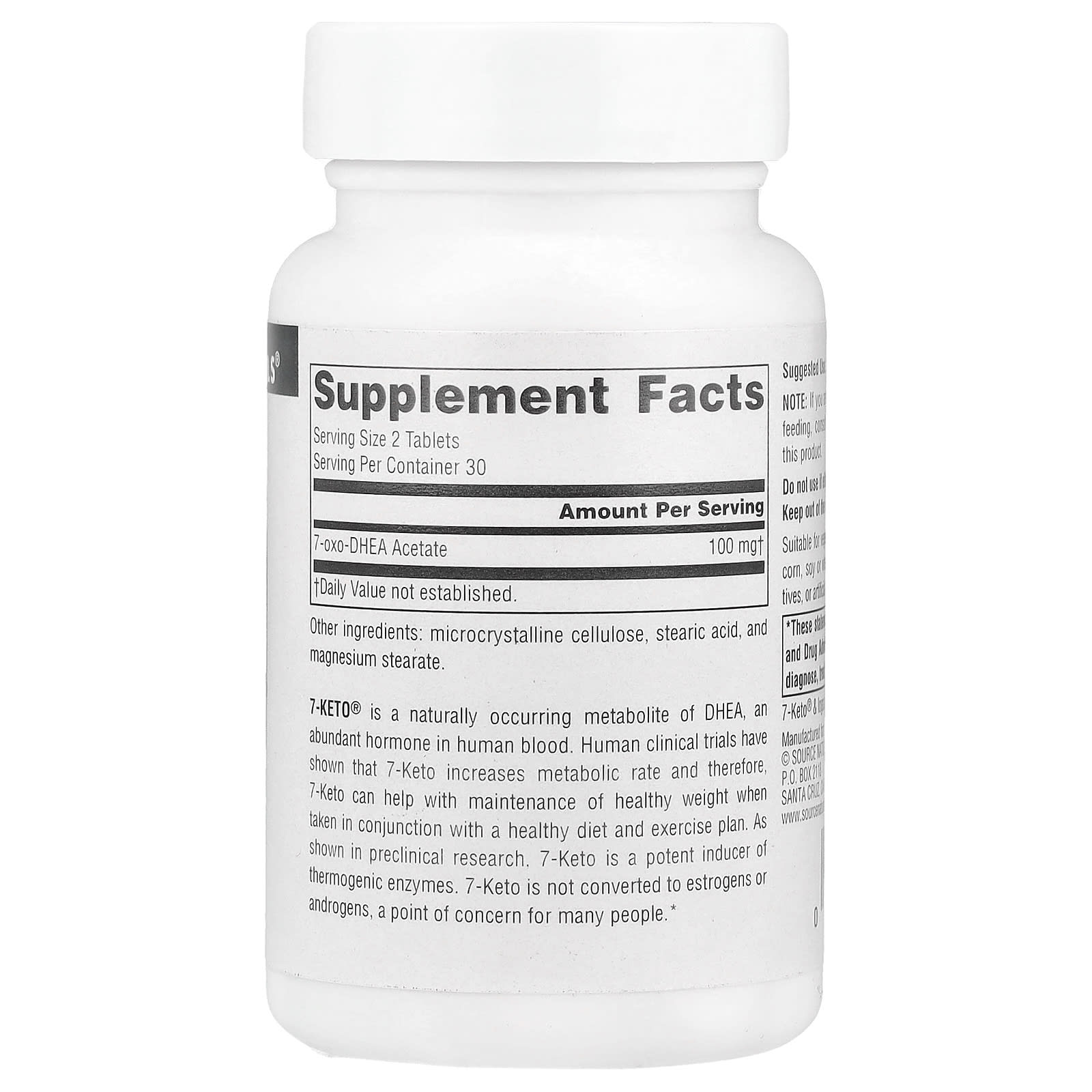 Source Naturals, 7-Keto®, DHEA Metabolite, 50 mg, 60 Tablets