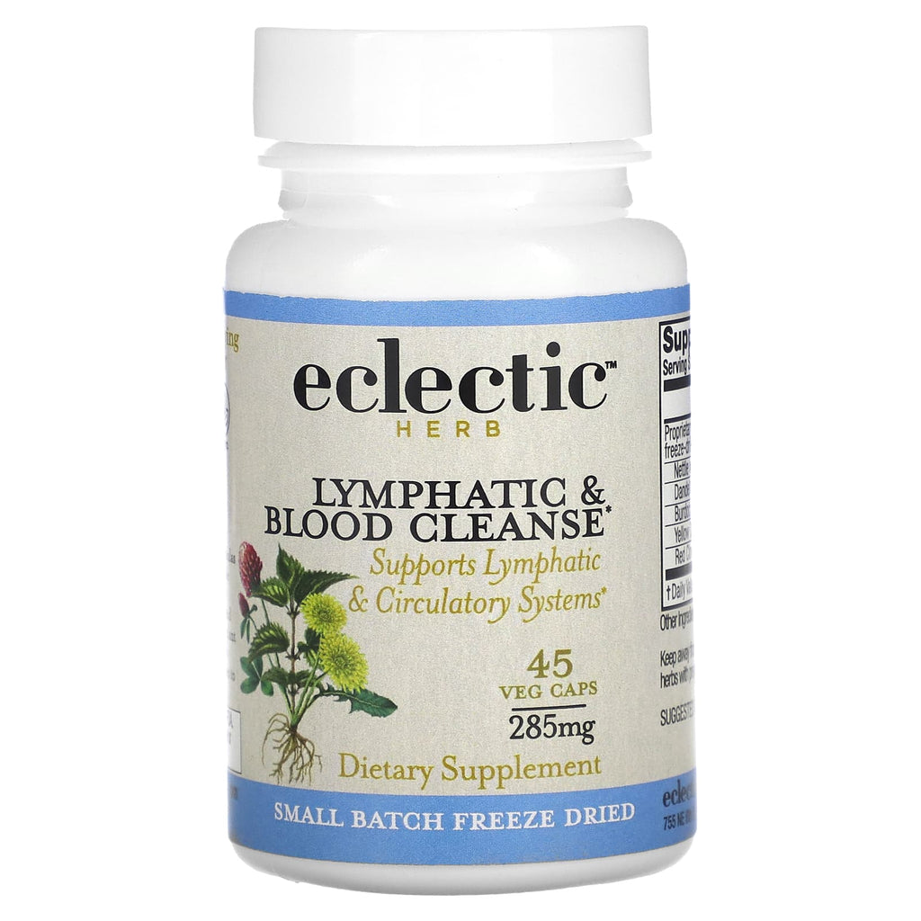 Eclectic Herb, Freeze Dried, Lymphatic & Blood Cleanse, 285 mg, 45 Veg Caps