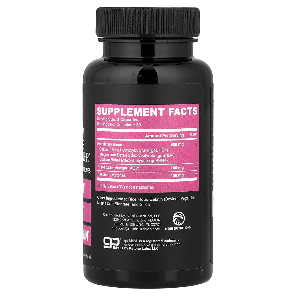 Nobi Nutrition, Premium Women's Fat Burner With Raspberry Ketones, 60 Capsules