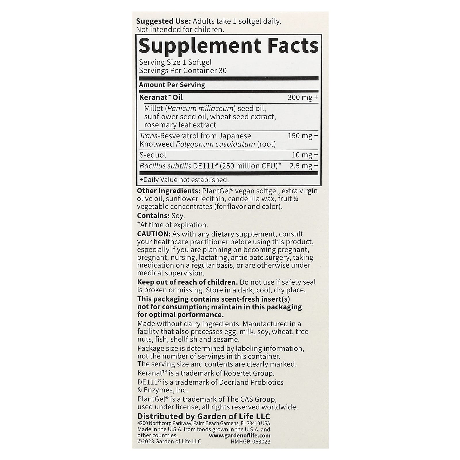 Garden of Life, Herbals, Menopause + Hair Growth, Berry, 30 Vegan Softgels