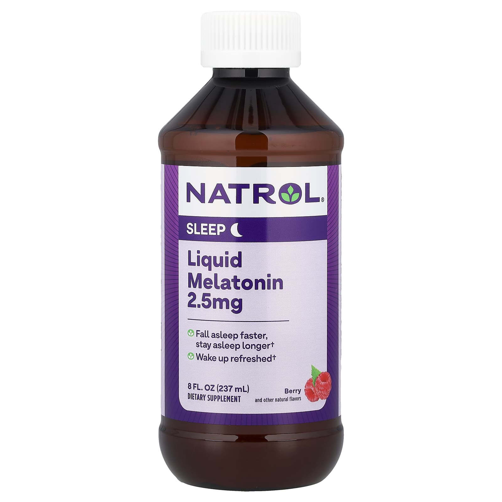 Natrol, Liquid Melatonin, Berry, 2.5 mg, 8 fl oz (237 ml)