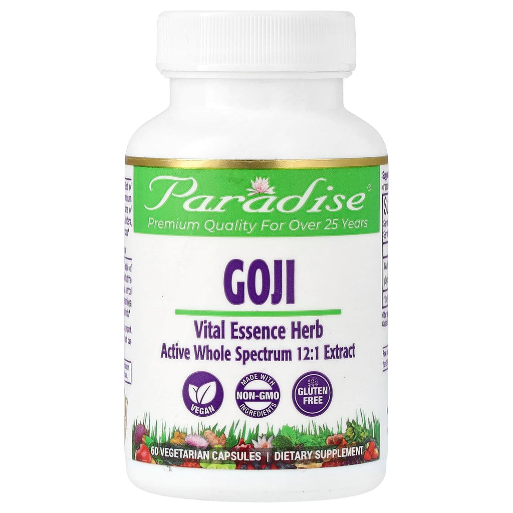 Paradise Herbs, Goji, 60 Vegetarian Capsules (400 mg per Capsule)