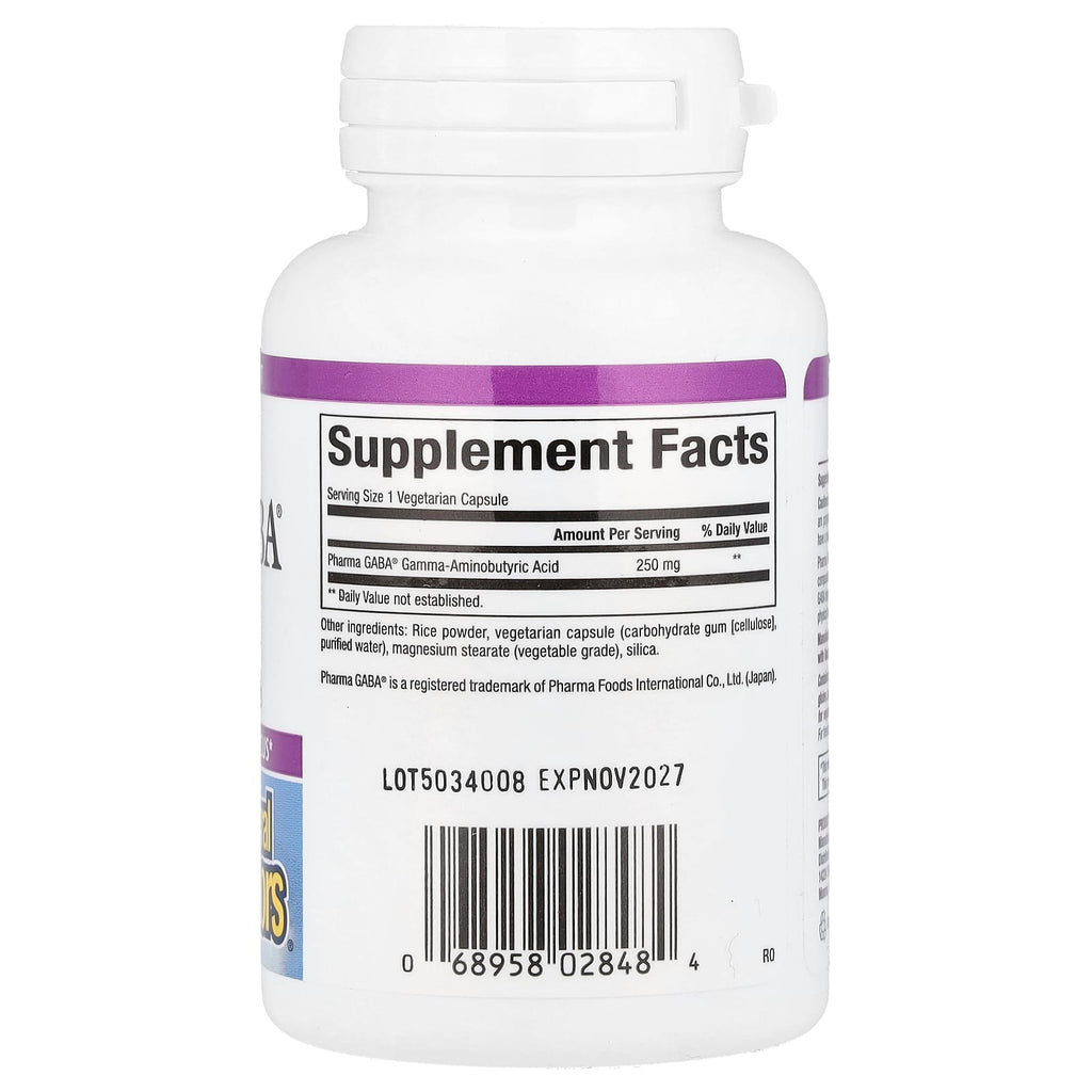 Natural Factors, Stress-Relax®, Pharma GABA®, 250 mg, 60 Vegetarian Capsules