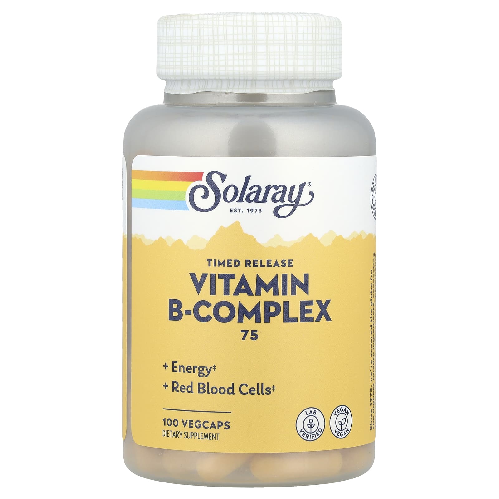Solaray, Vitamin B-Complex 75, Timed Release, 100 VegCaps