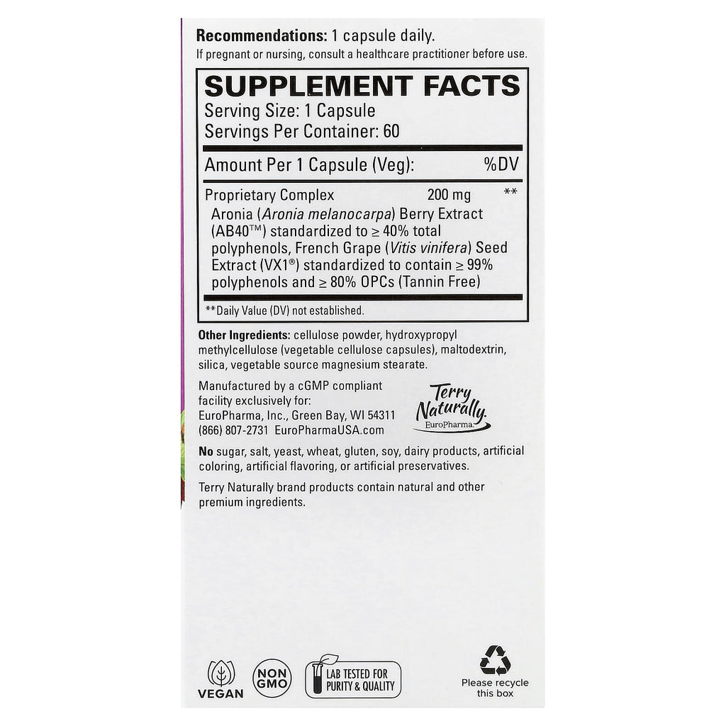 Terry Naturally, Aronia Berry Complex™, 60 Capsules