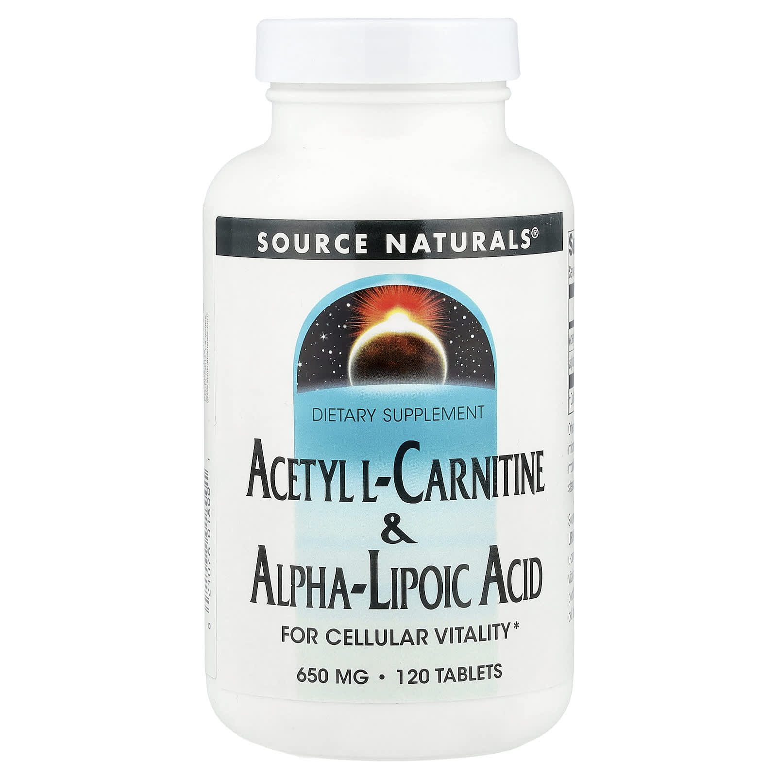Source Naturals, Acetyl L-Carnitine & Alpha-Lipoic Acid, 120 Tablets