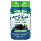 Nature's Truth, Men's Multivitamin Gummies + B12, D3, Zinc, Delicious Blueberry, 70 Gummies