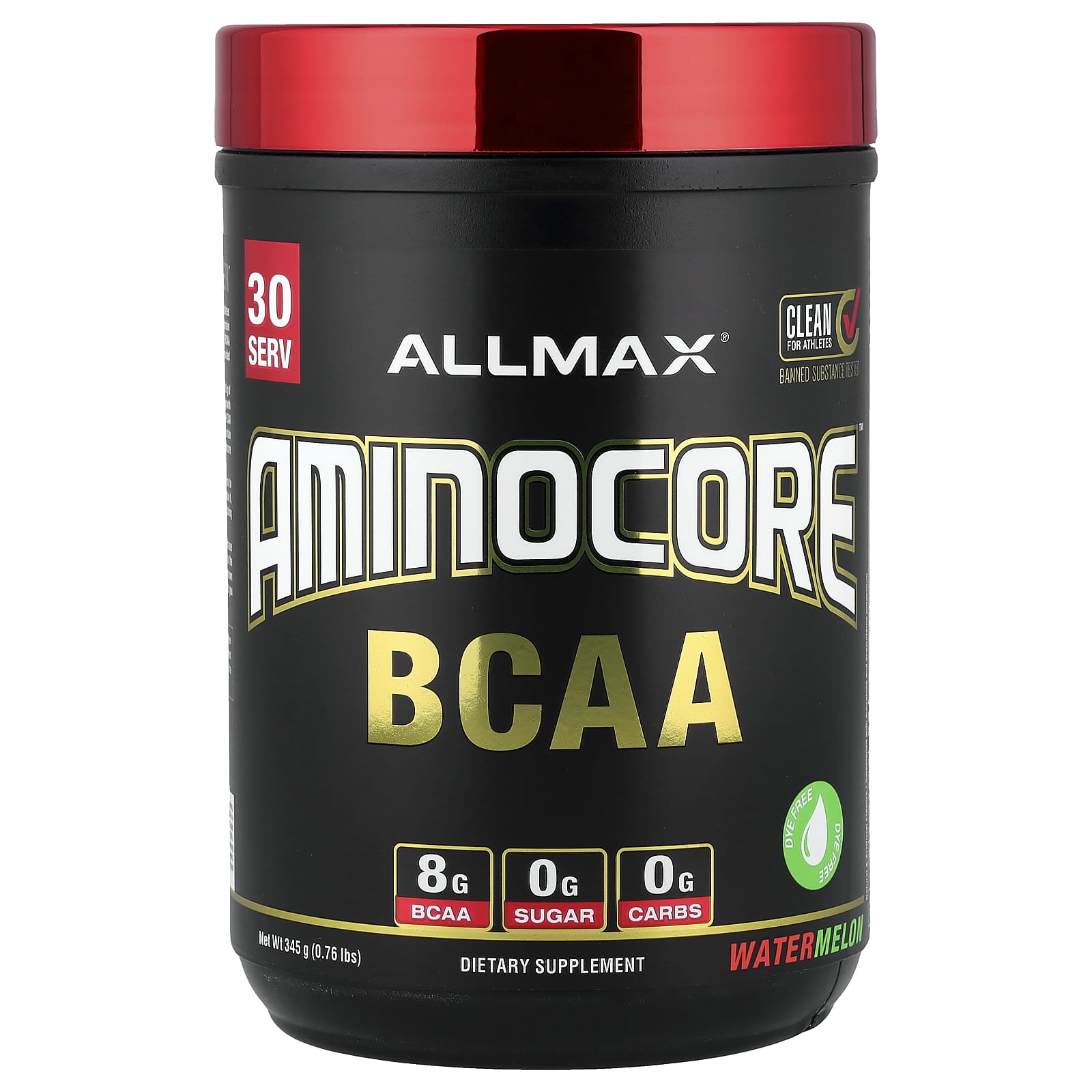 ALLMAX, AMINOCORE™ BCAA, Watermelon, 0.76 lbs (345 g)