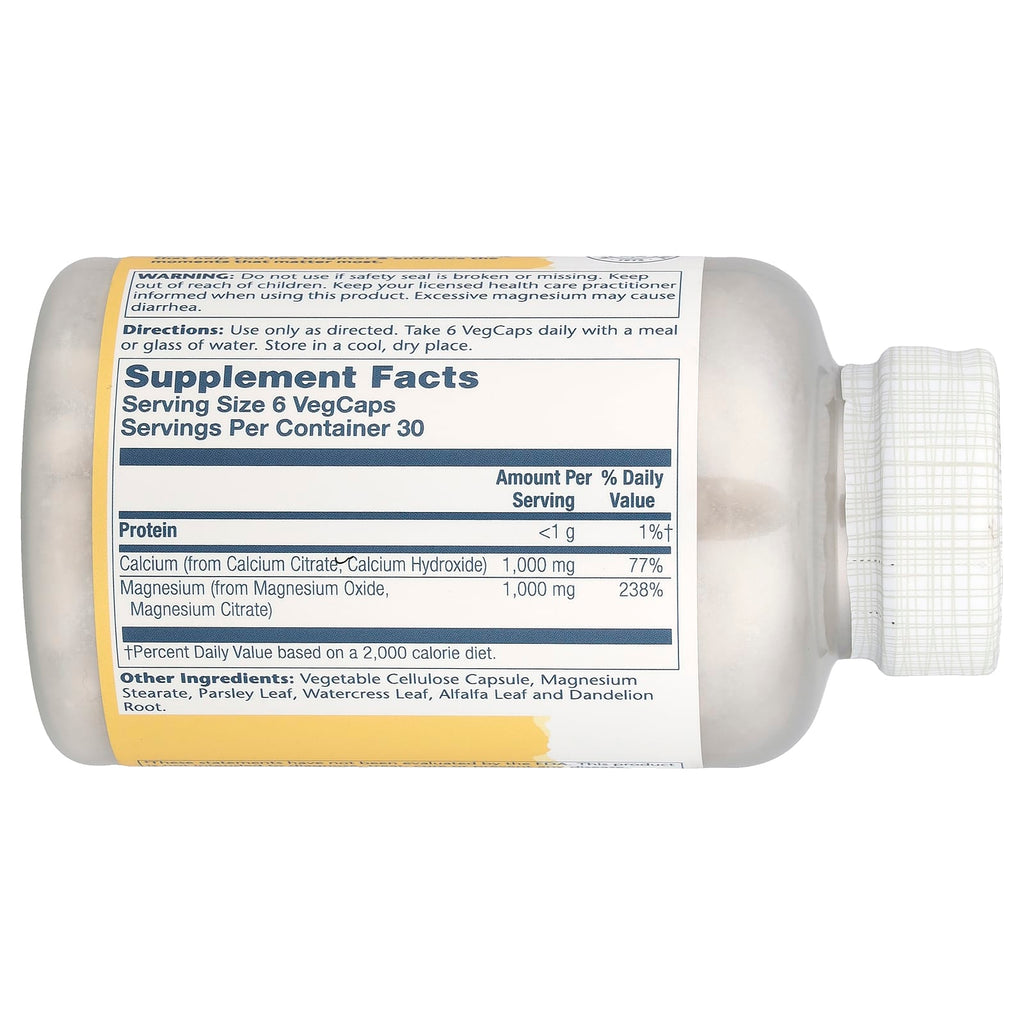 Solaray, Cal-Mag Citrate, 1:1 Ratio, 180 VegCaps