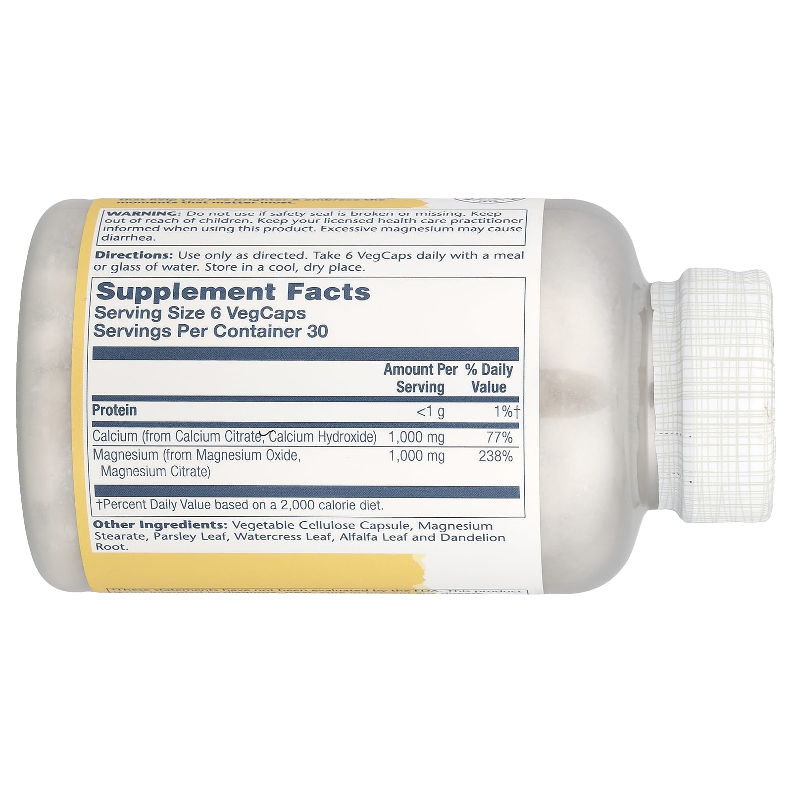 Solaray, Cal-Mag Citrate, 1:1 Ratio, 180 VegCaps