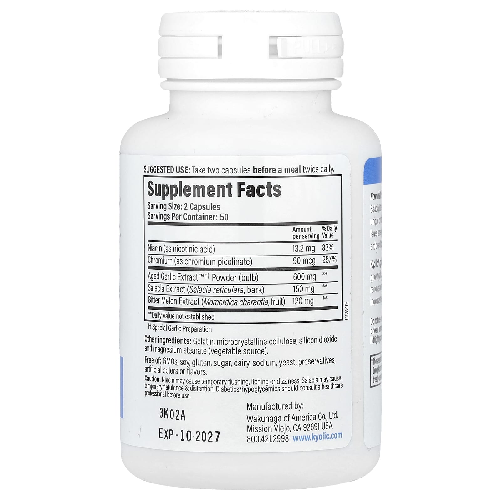 Kyolic, Aged Garlic Extract™, Blood Sugar Balance, Formula 112, 100 Capsules