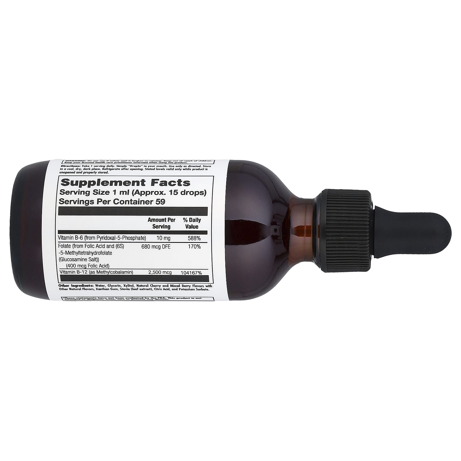 KAL, B-6 B-12 Folate, Mixed Berry, 2 fl oz ( 59 ml)