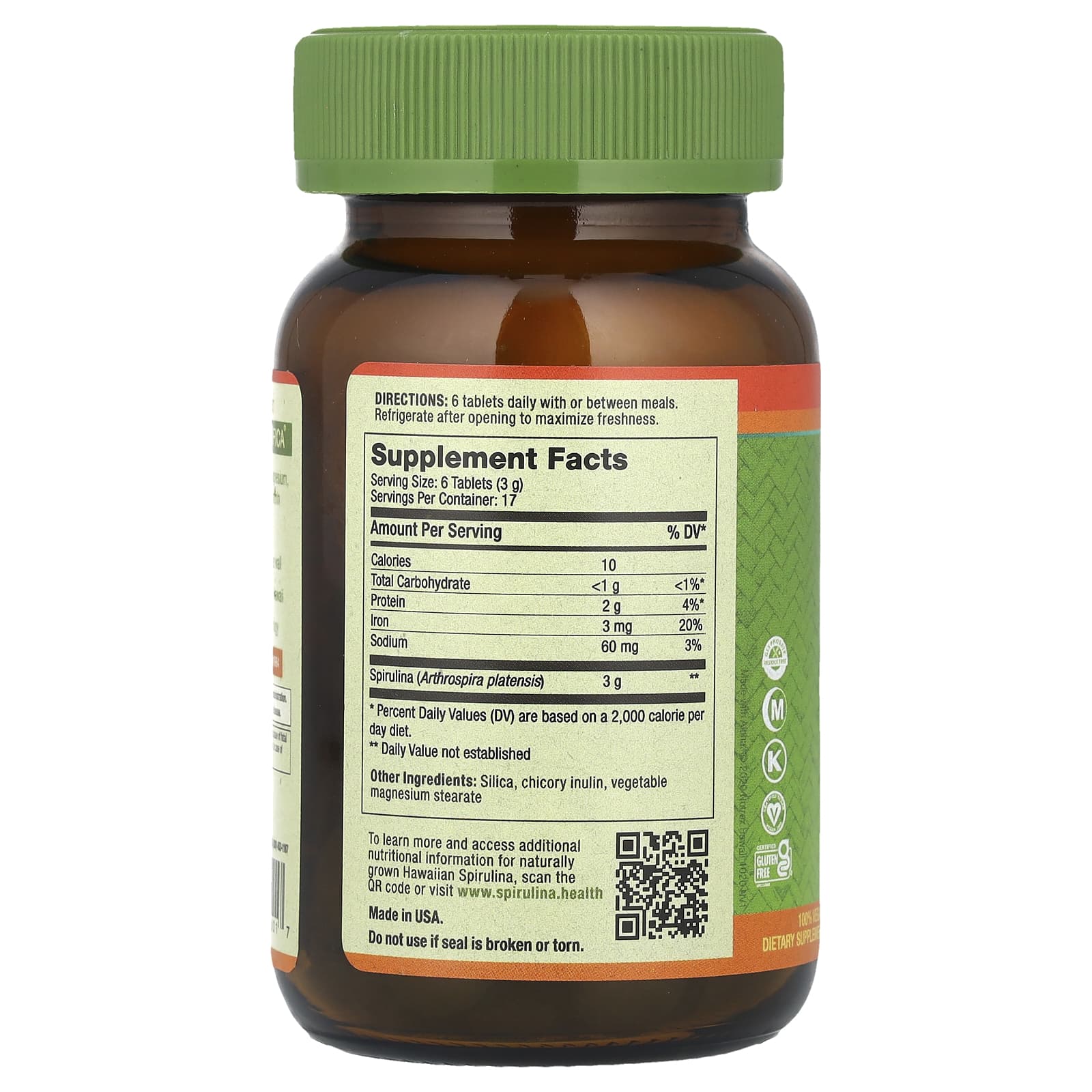Nutrex Hawaii, Pure Hawaiian Spirulina®, 500 mg, 100 Tablets