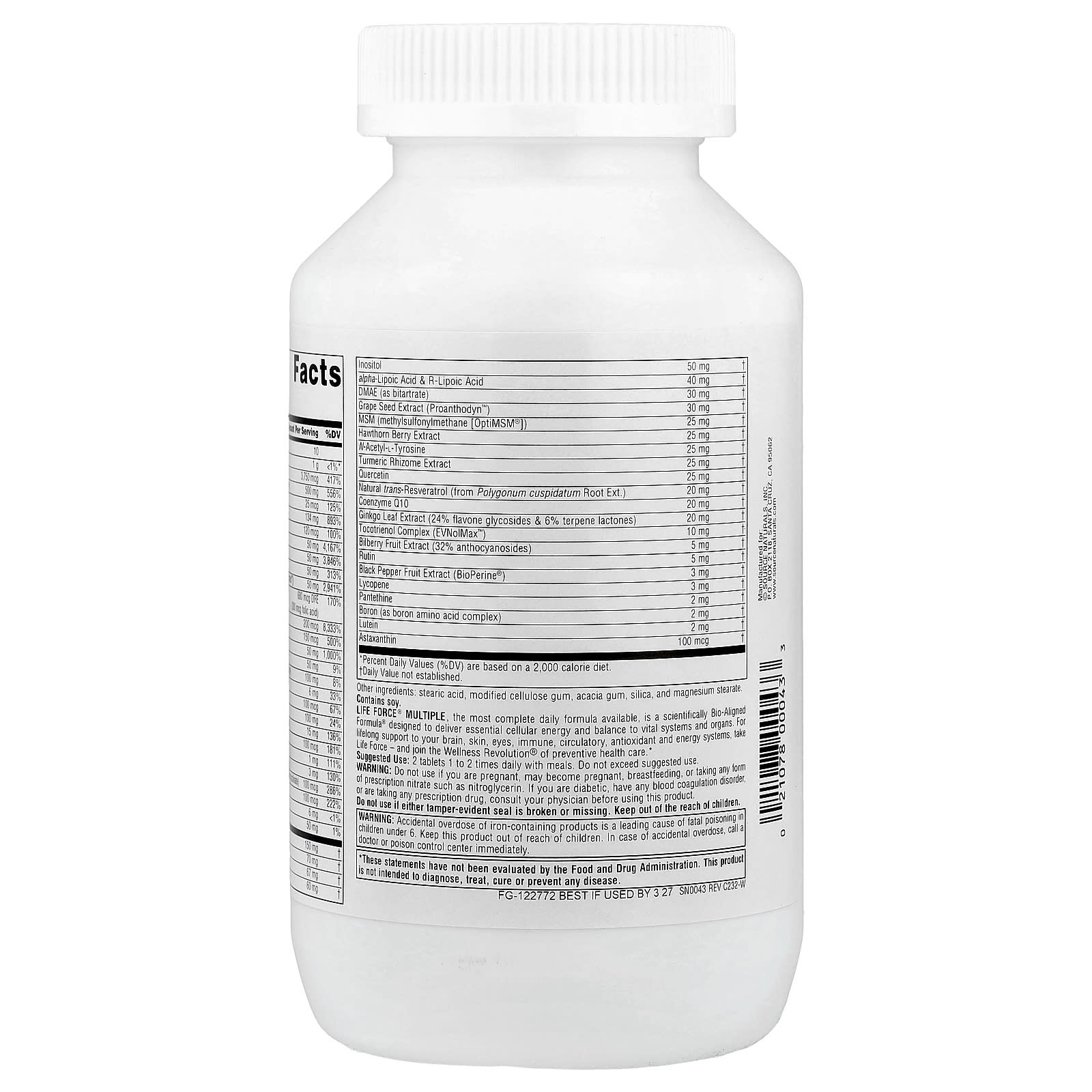 Source Naturals, Life Force® Multiple, 180 Tablets
