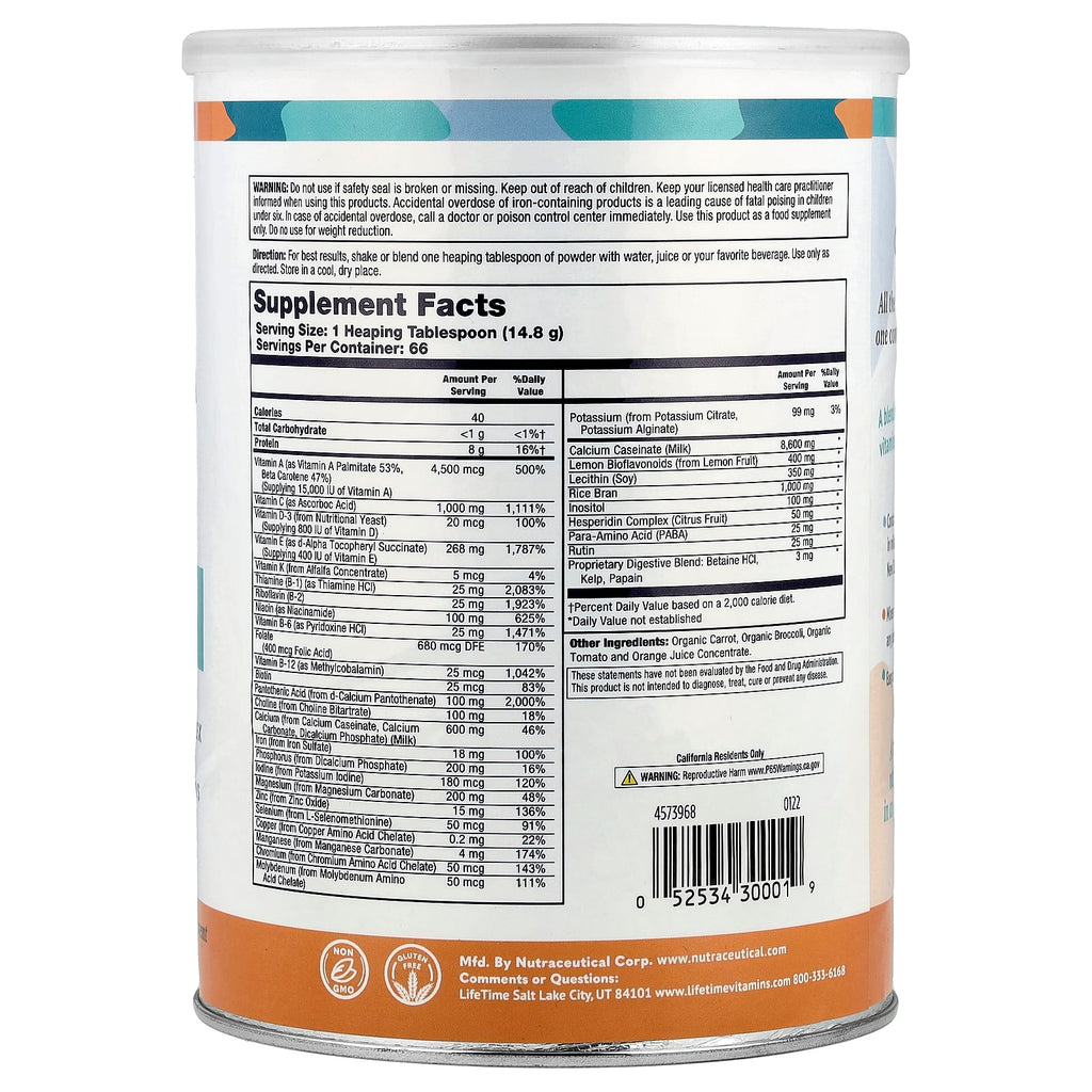 All One, Nutritech, Original Formula, Multiple Vitamin & Mineral Powder, Unflavored, 2.2 lbs (1,000 g)