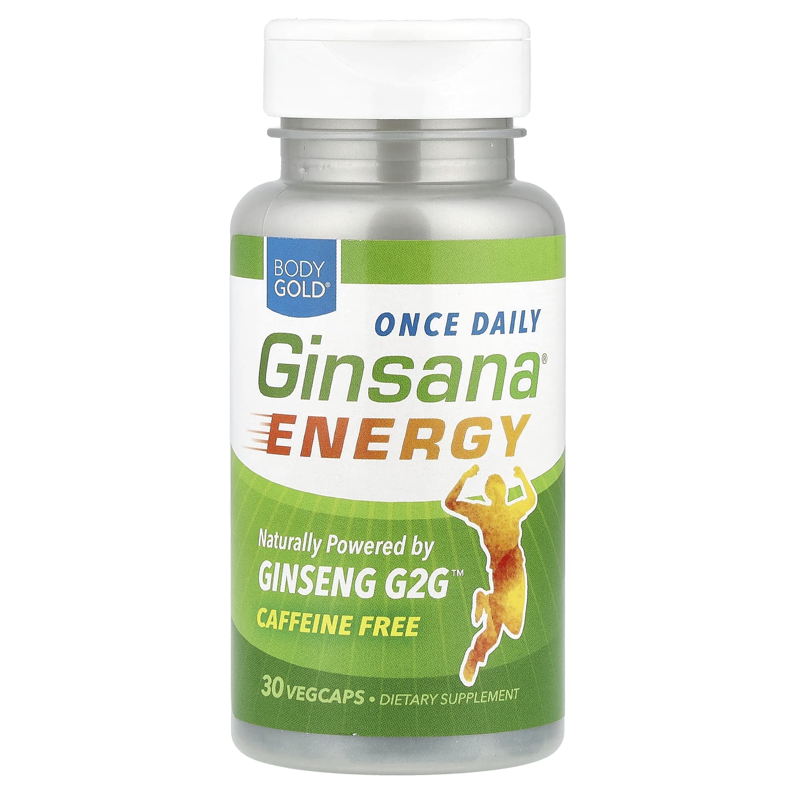 BodyGold, Ginsana® Energy, Caffeine Free, 30 VegCaps