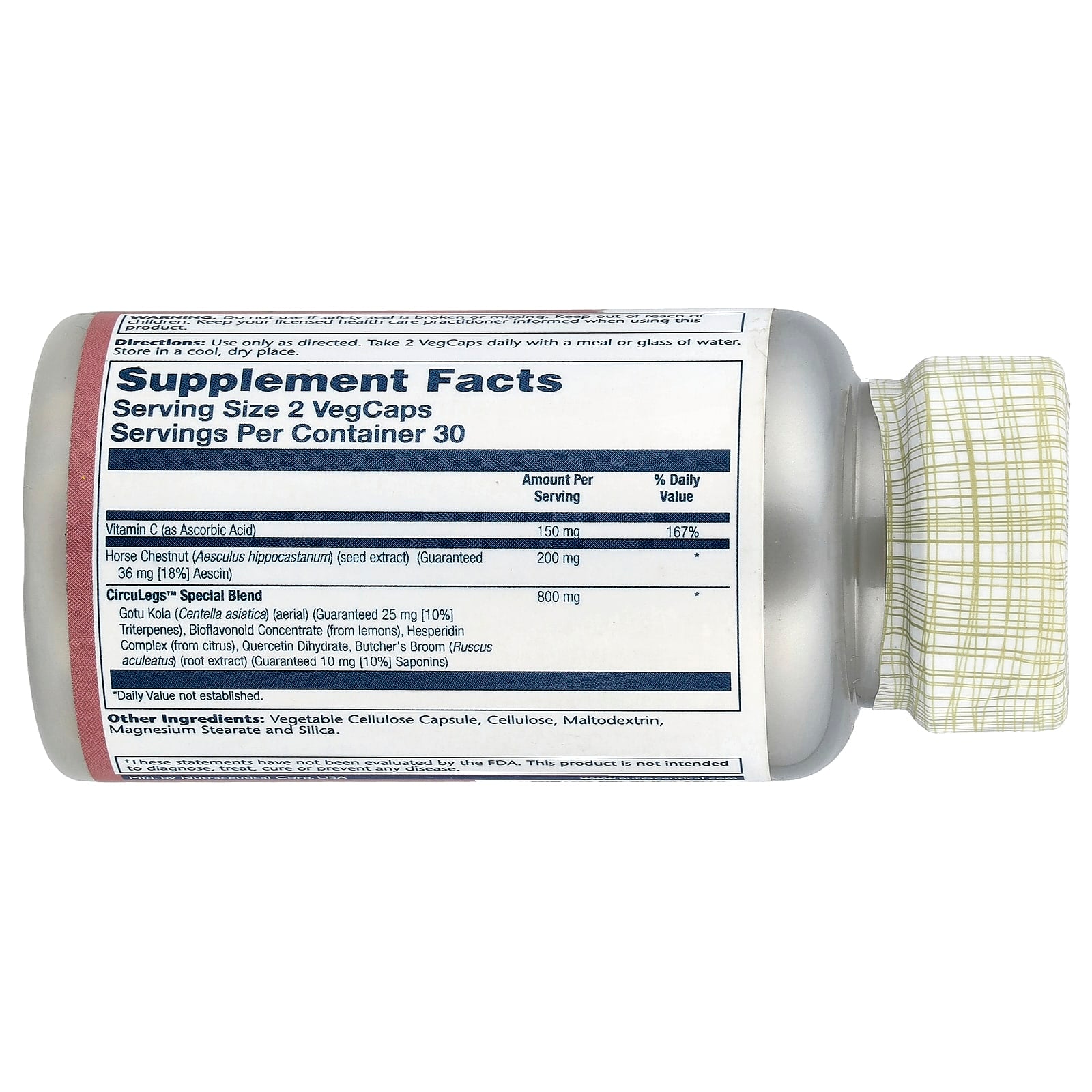 Solaray, CircuLegs™ with Horse Chestnut, 60 VegCaps