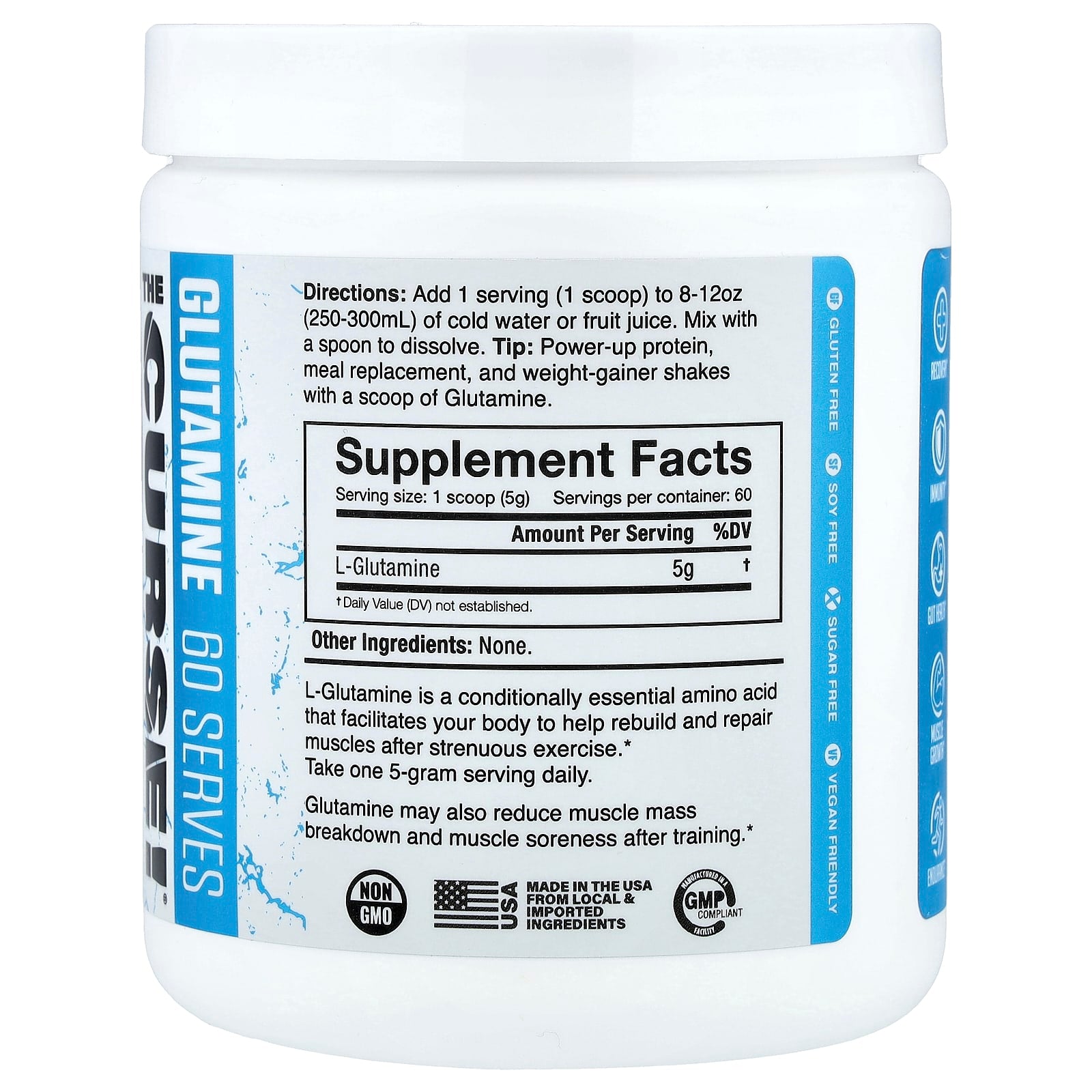 JNX Sports, The Curse!®, Glutamine, Unflavored, 10.6 oz (300 g)