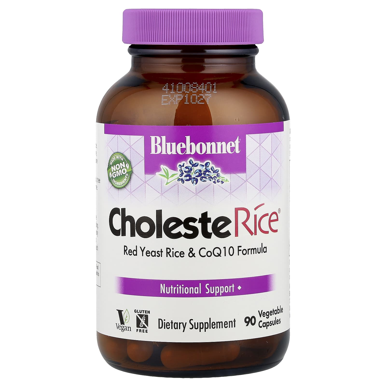 Bluebonnet Nutrition, CholesteRice®, 90 Vegetable Capsules