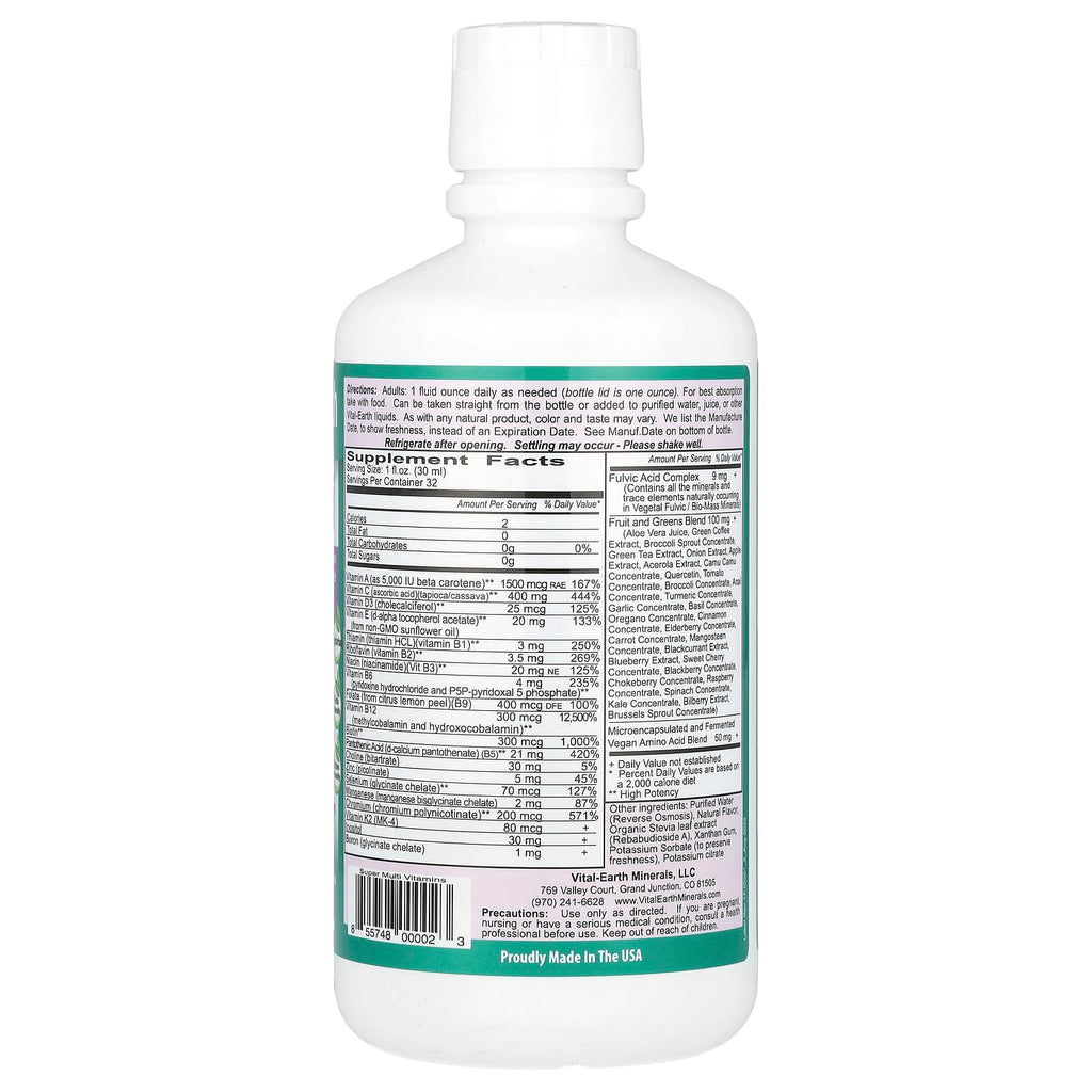 Vital Earth Minerals, Super Multi, Natural Tropical Passion Fruit, 32 fl oz (946 ml)