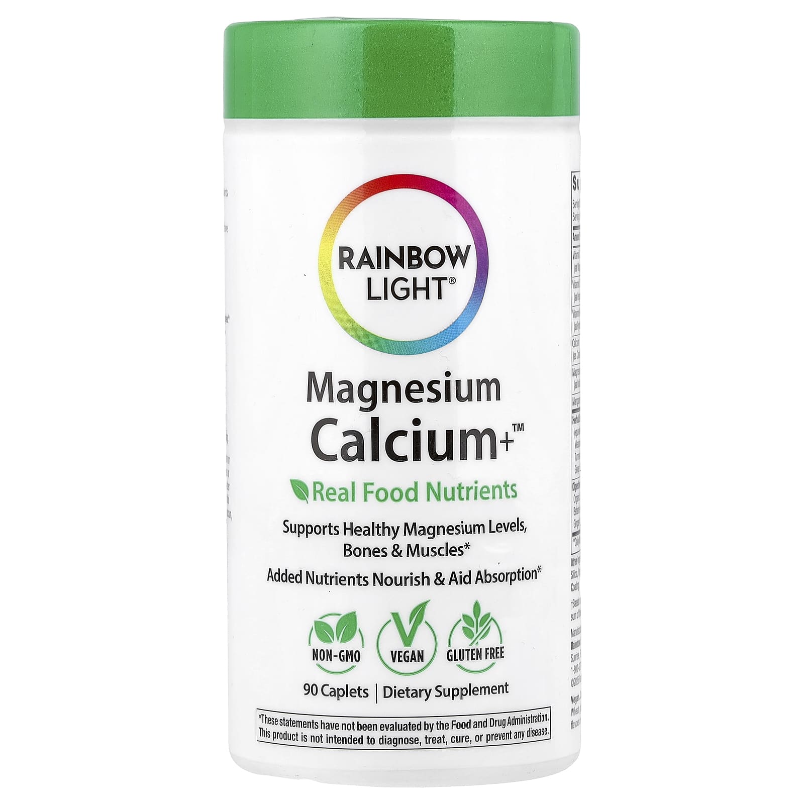 Rainbow Light, Magnesium Calcium+™, 90 Caplets