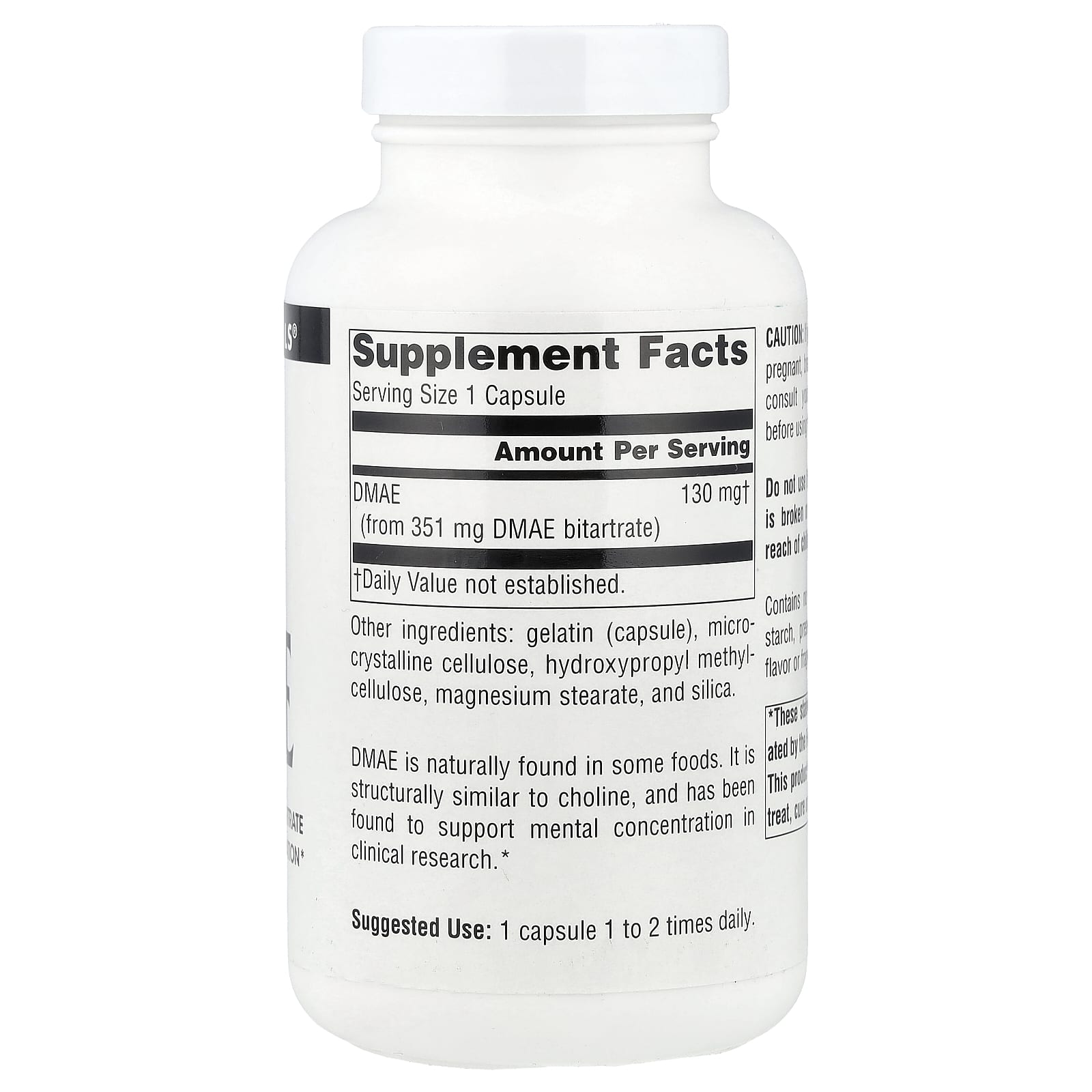 Source Naturals, DMAE, 351 mg, 200 Capsules