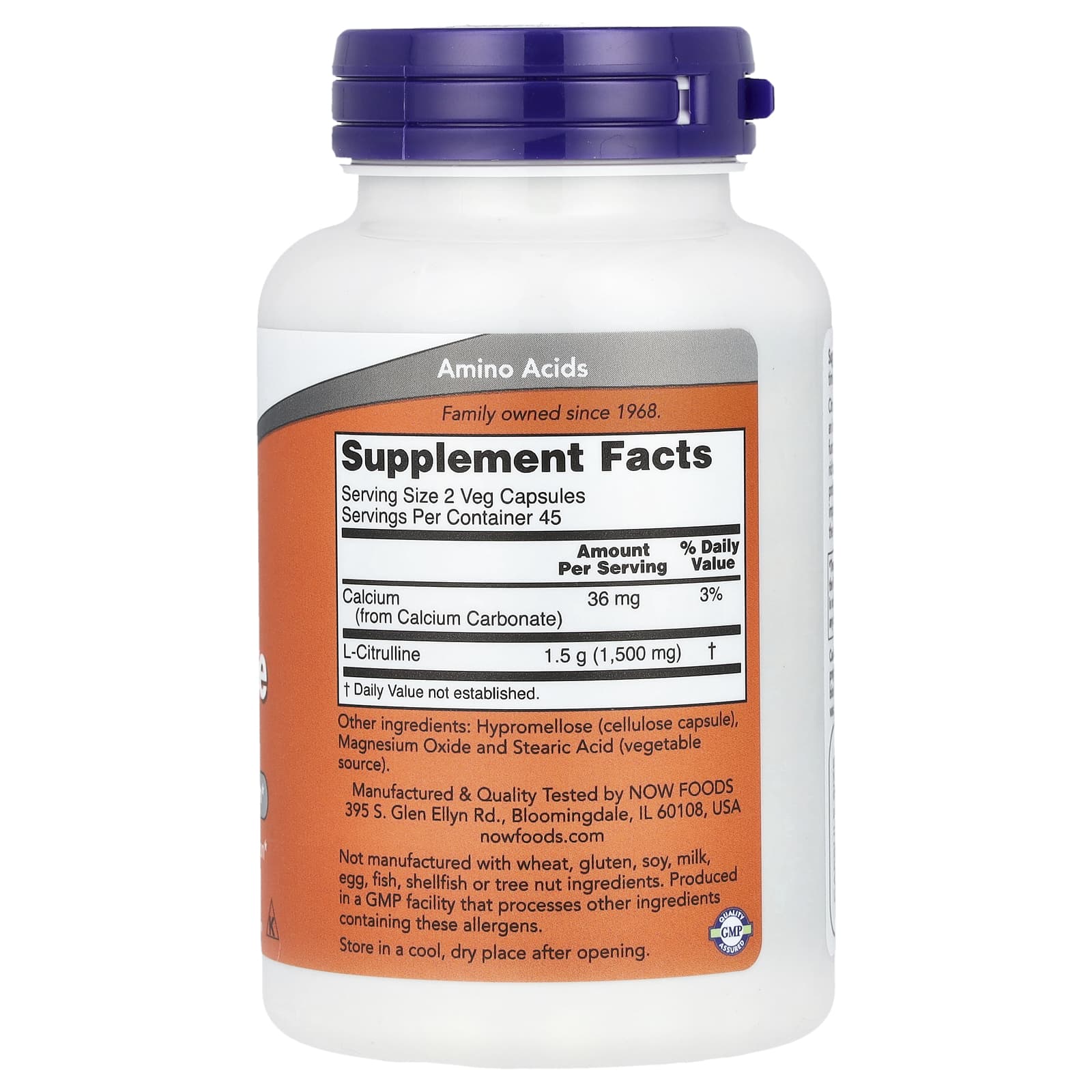 NOW Foods, L-Citrulline, 750 mg, 90 Veg Capsules