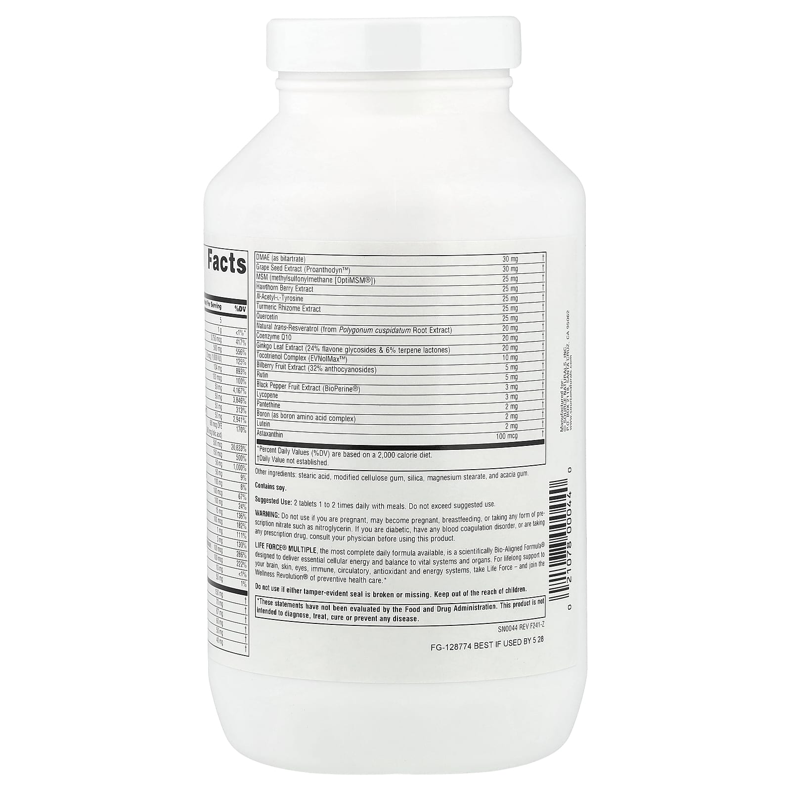Source Naturals, Life Force® Multiple, No Iron, 180 Tablets